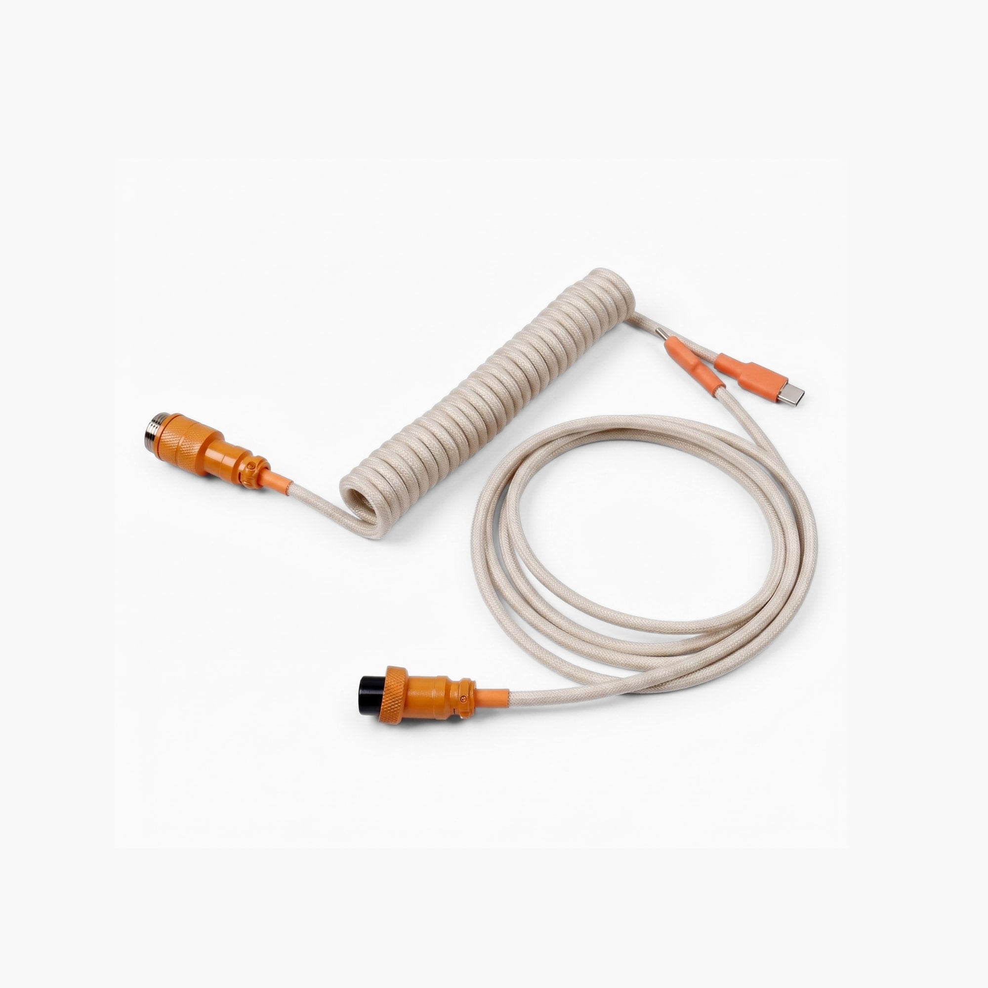 Dune Beige Coiled Keyboard Cable