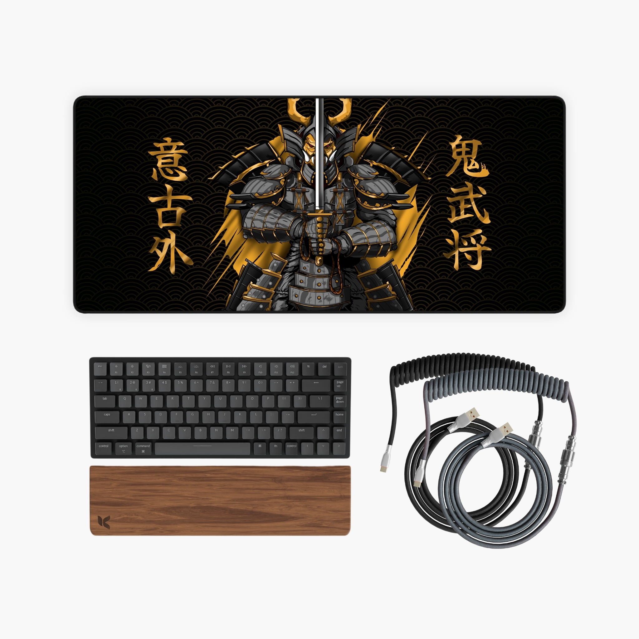 Mousepad + Wrist Rest + Cable Bundle