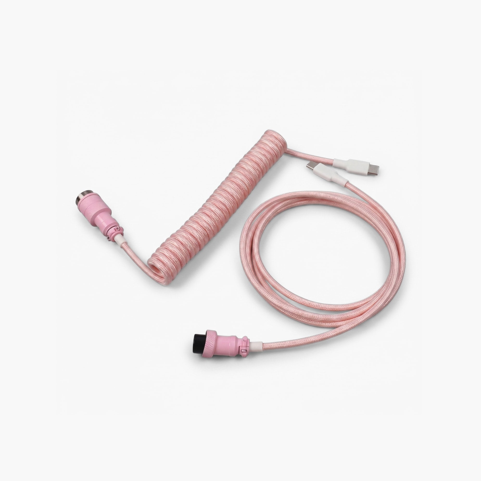 Sakura Pink Coiled Keyboard Cable