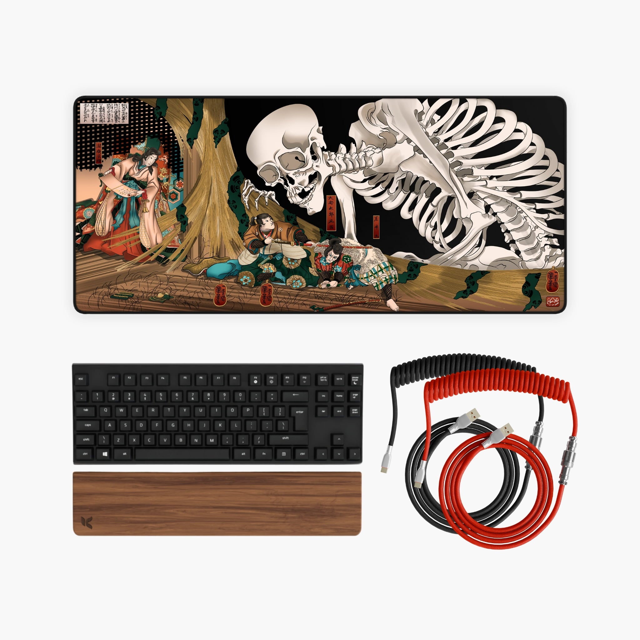 Mousepad + Wrist Rest + Cable Bundle