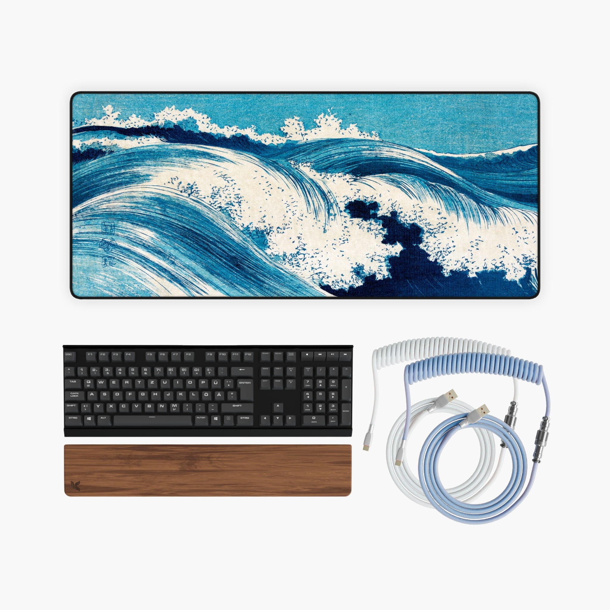 Mousepad + Wrist Rest + Cable Bundle