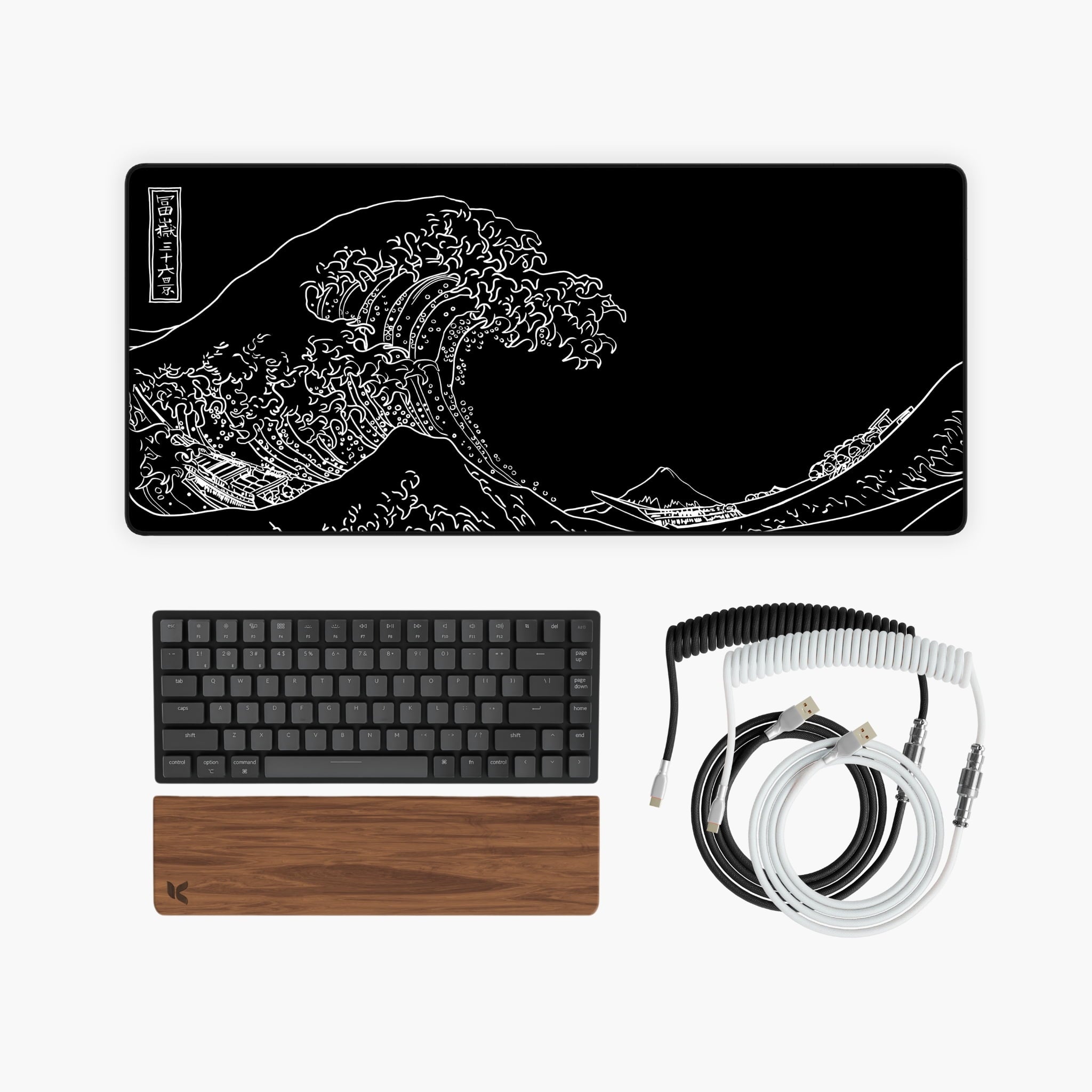 Mousepad + Wrist Rest + Cable Bundle