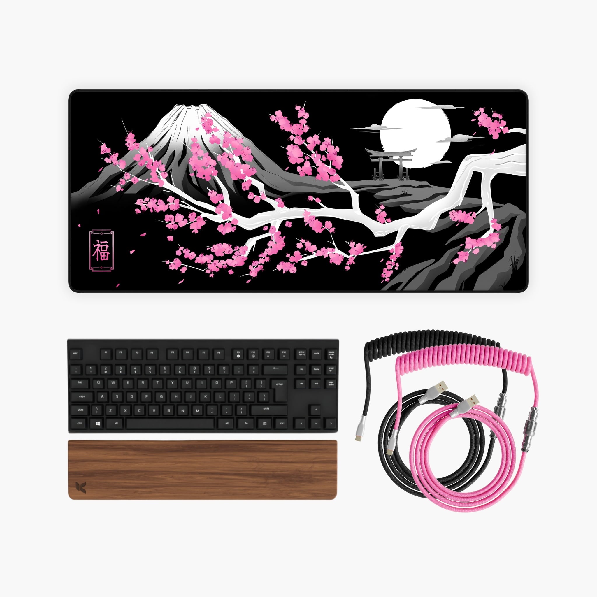 Mousepad + Wrist Rest + Cable Bundle