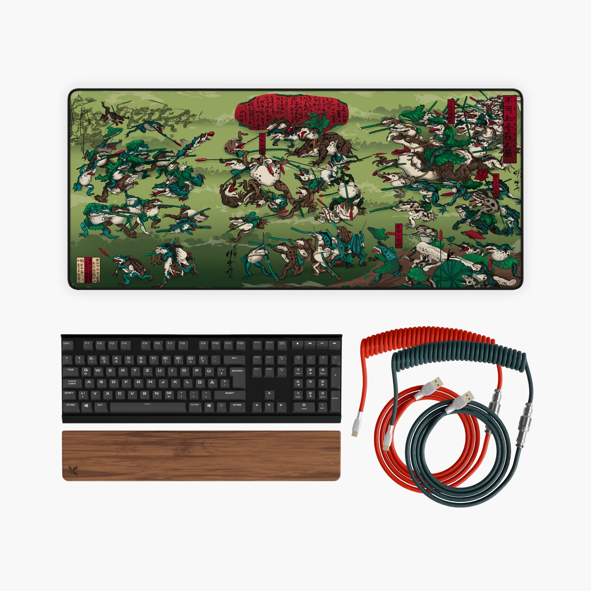 Mousepad + Wrist Rest + Cable Bundle