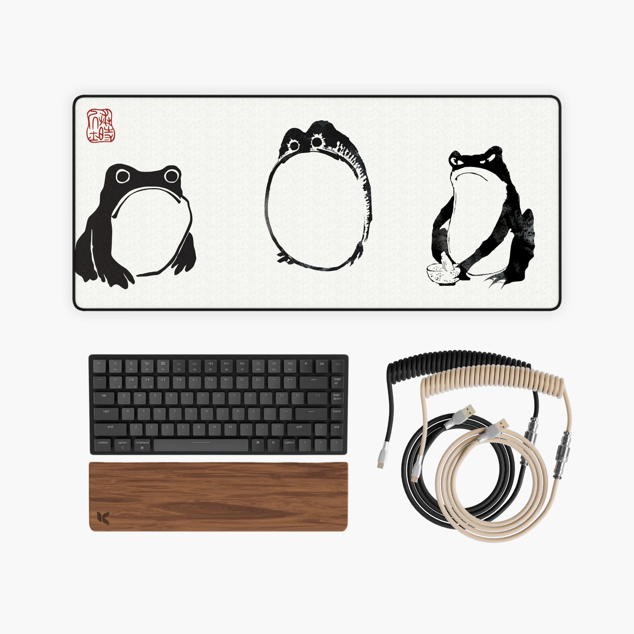 Mousepad + Wrist Rest + Cable Bundle