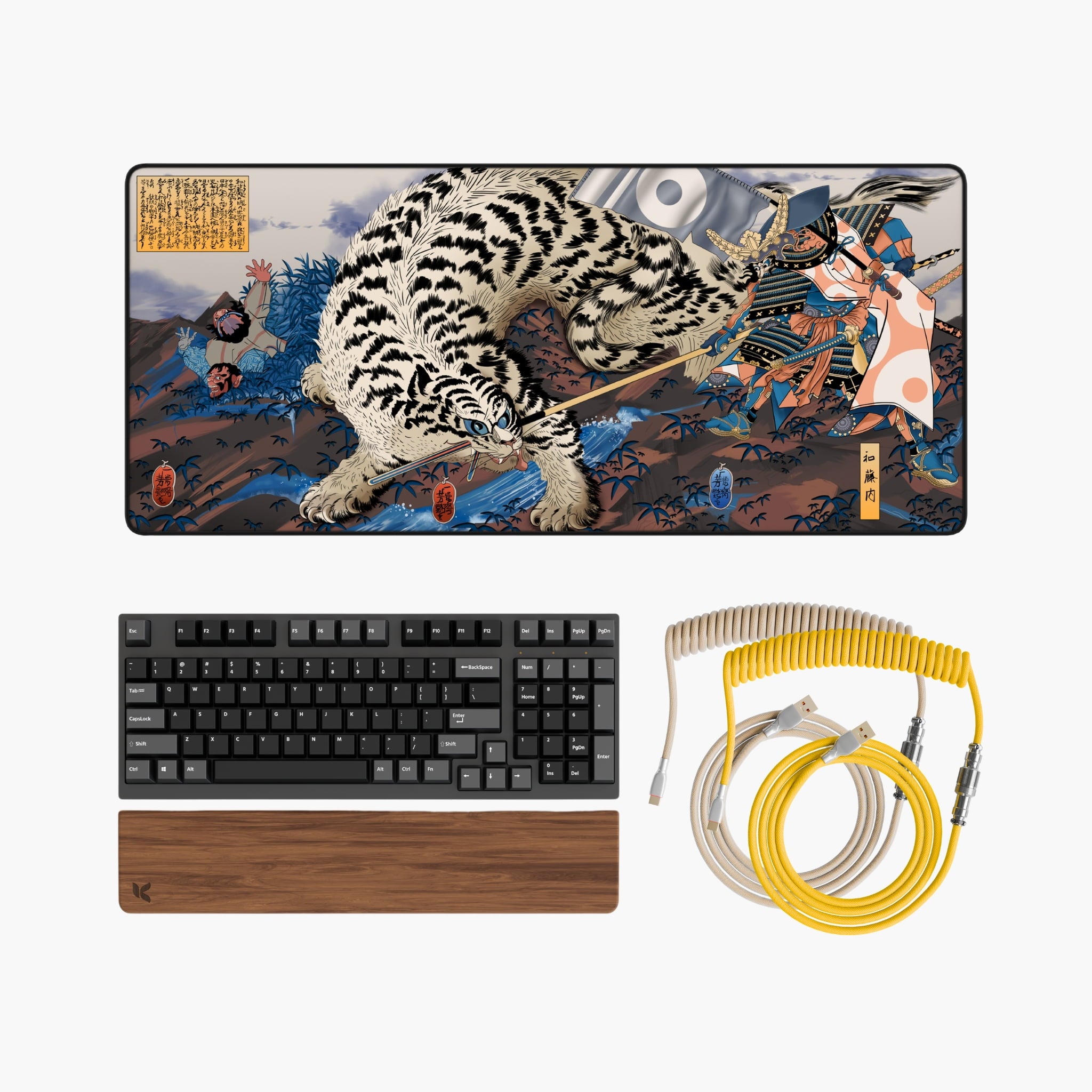 Mousepad + Wrist Rest + Cable Bundle
