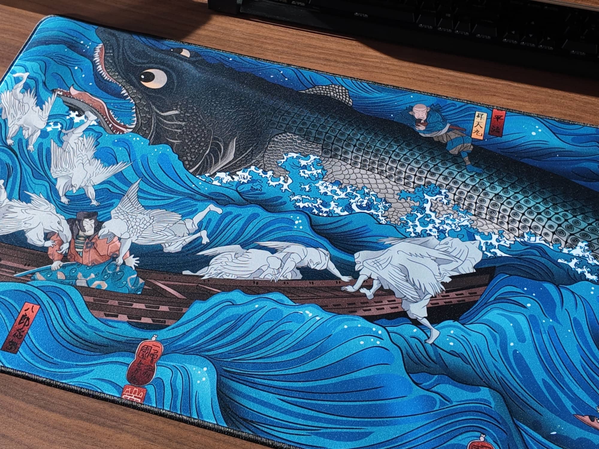 TAMETOMO RESCUED BY TENGUS, BY KUNIYOSHI