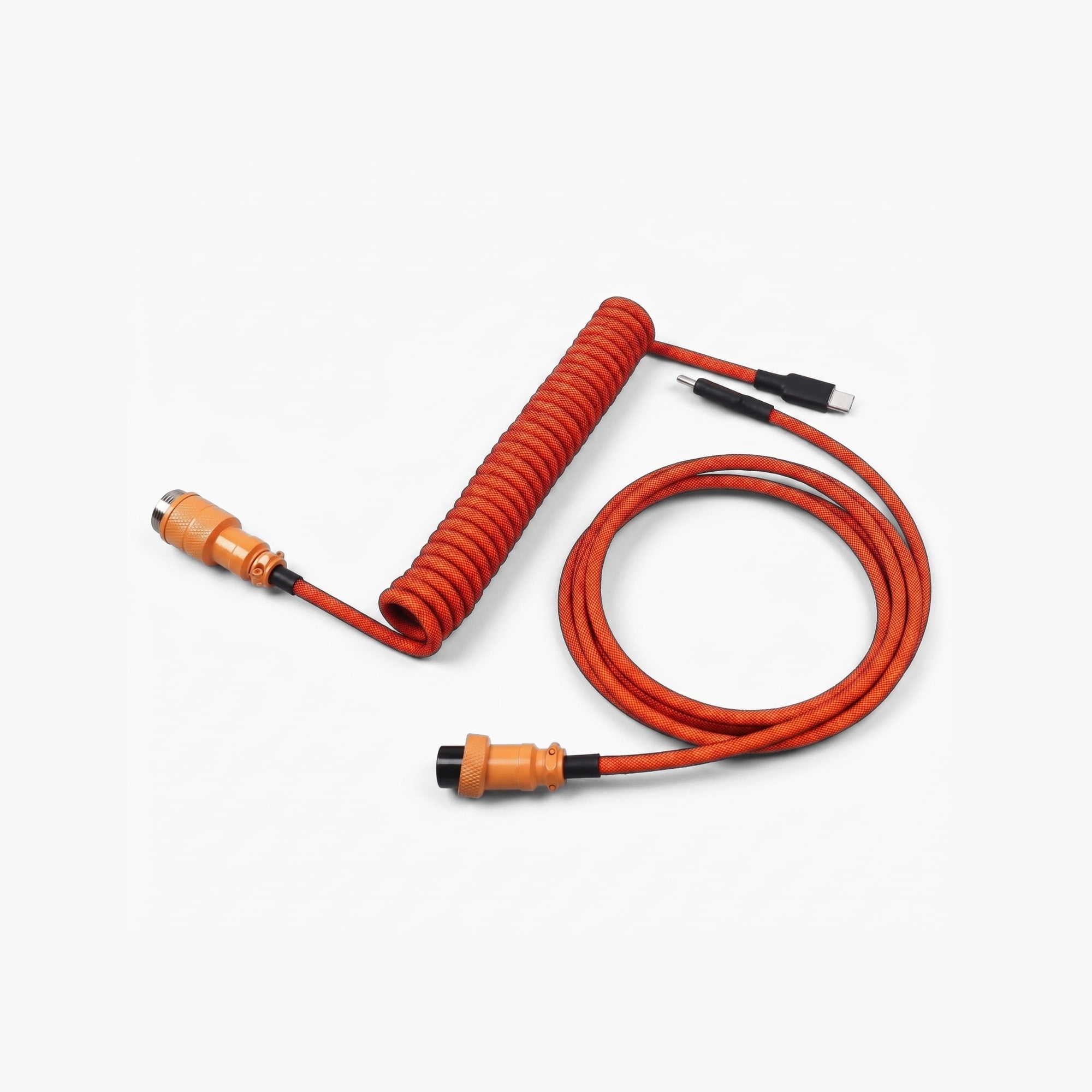 Flame Orange Coiled Keyboard Cable
