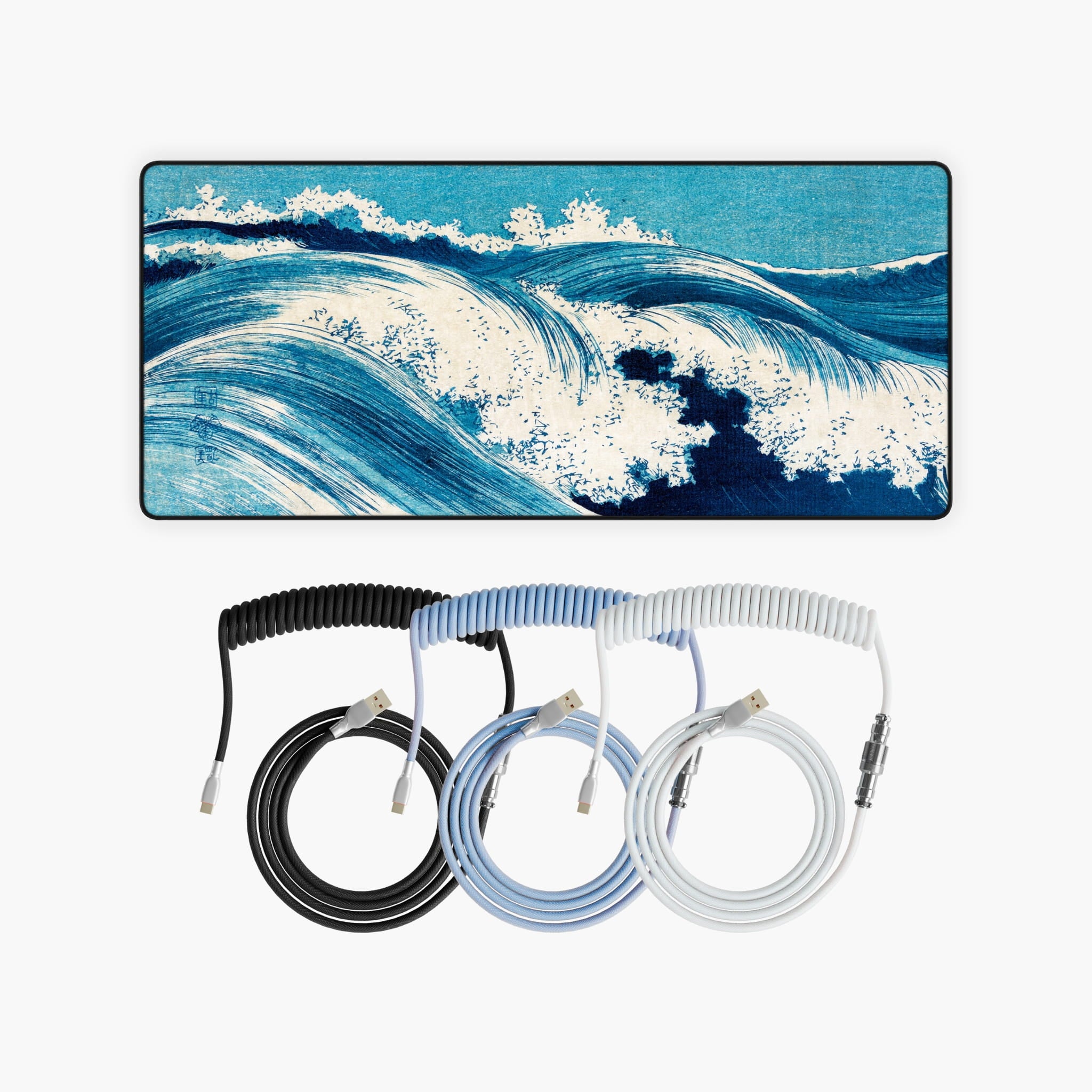 Pack de alfombrilla de ratón + cable en espiral