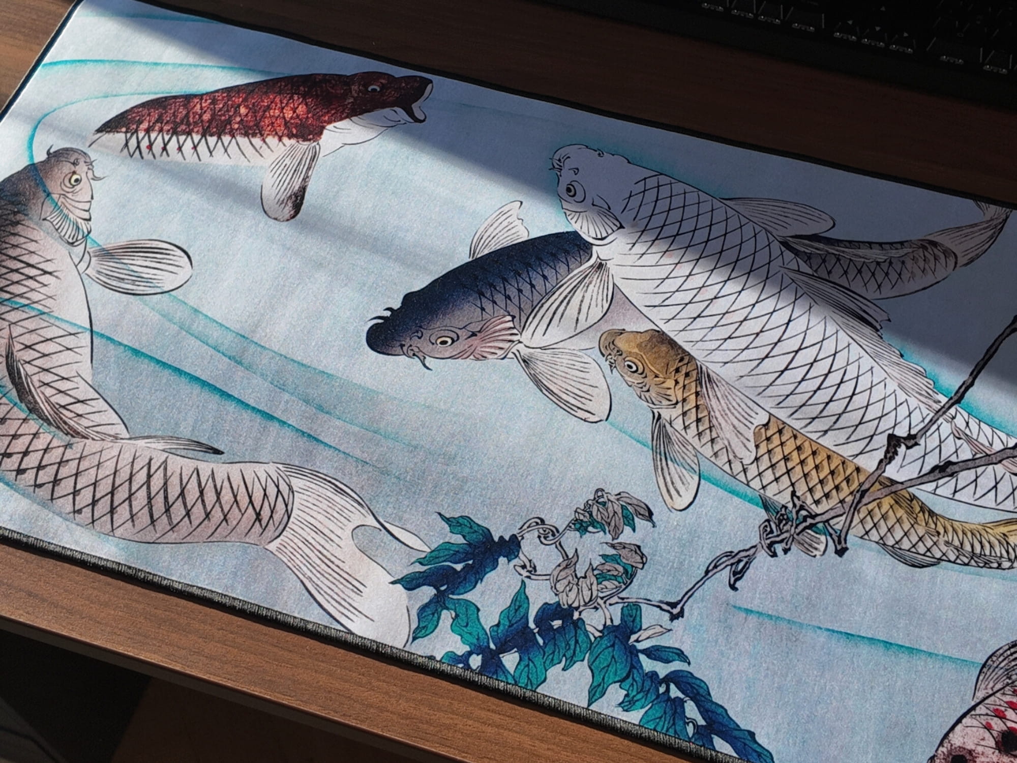 CARP WITH WISTERIA, BY YOSHITOSHI