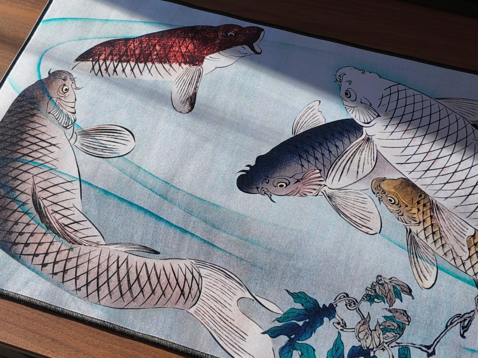 CARP WITH WISTERIA, BY YOSHITOSHI