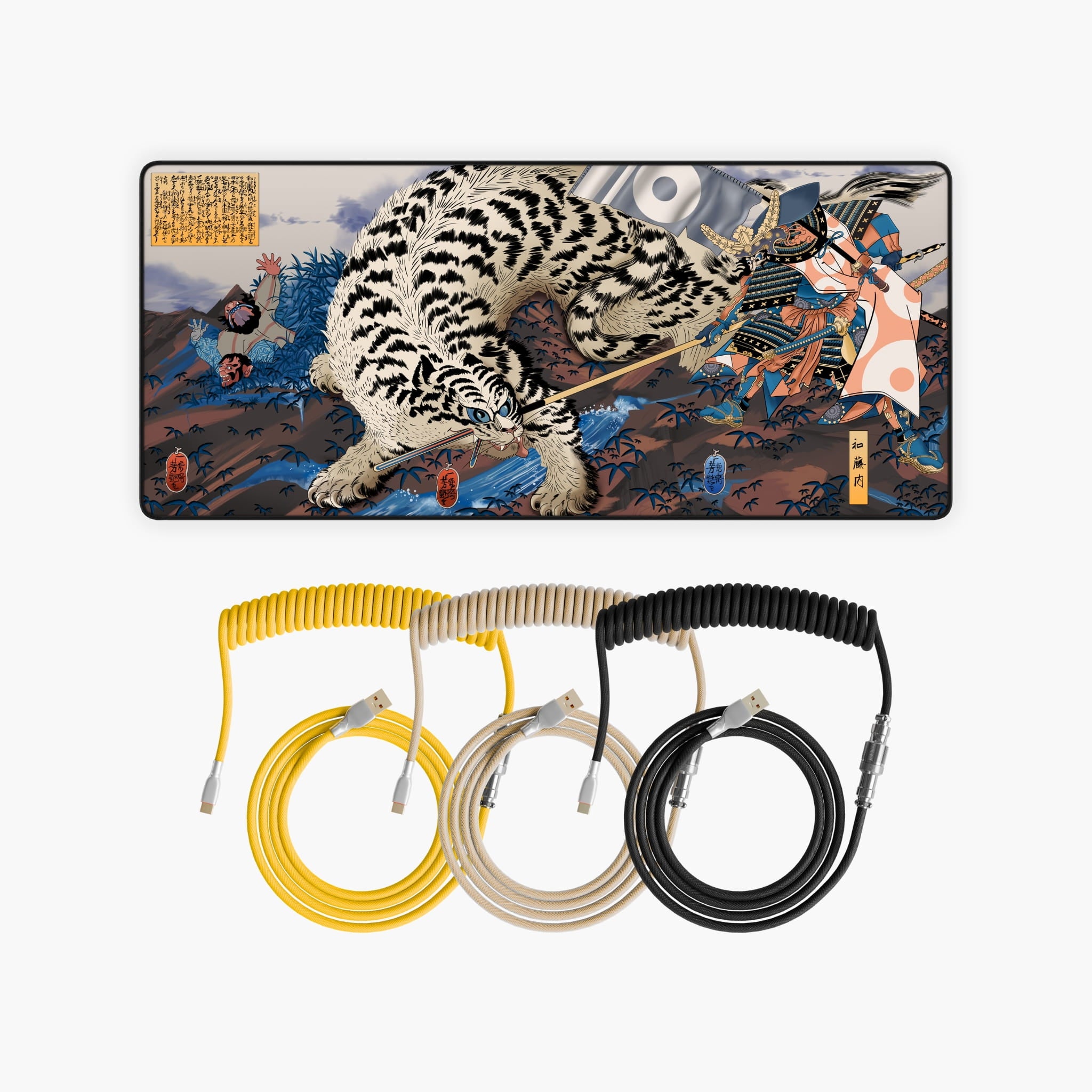 Pack de alfombrilla de ratón + cable en espiral