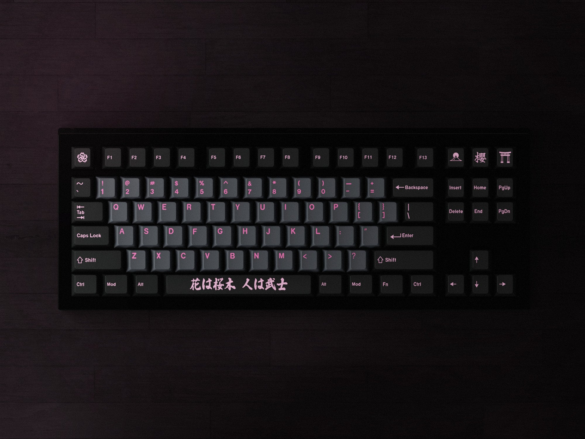 "Night Sakura" Custom Keycap Set