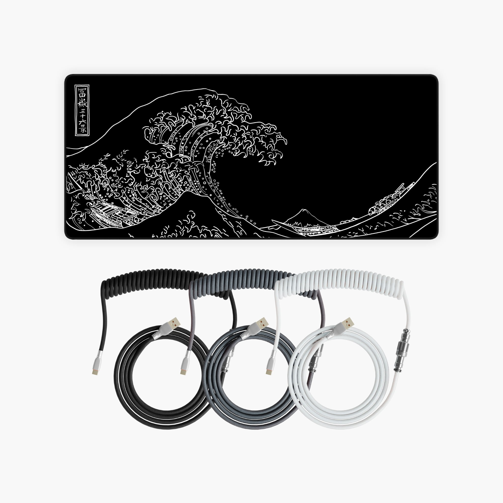 Pack de alfombrilla de ratón + cable en espiral