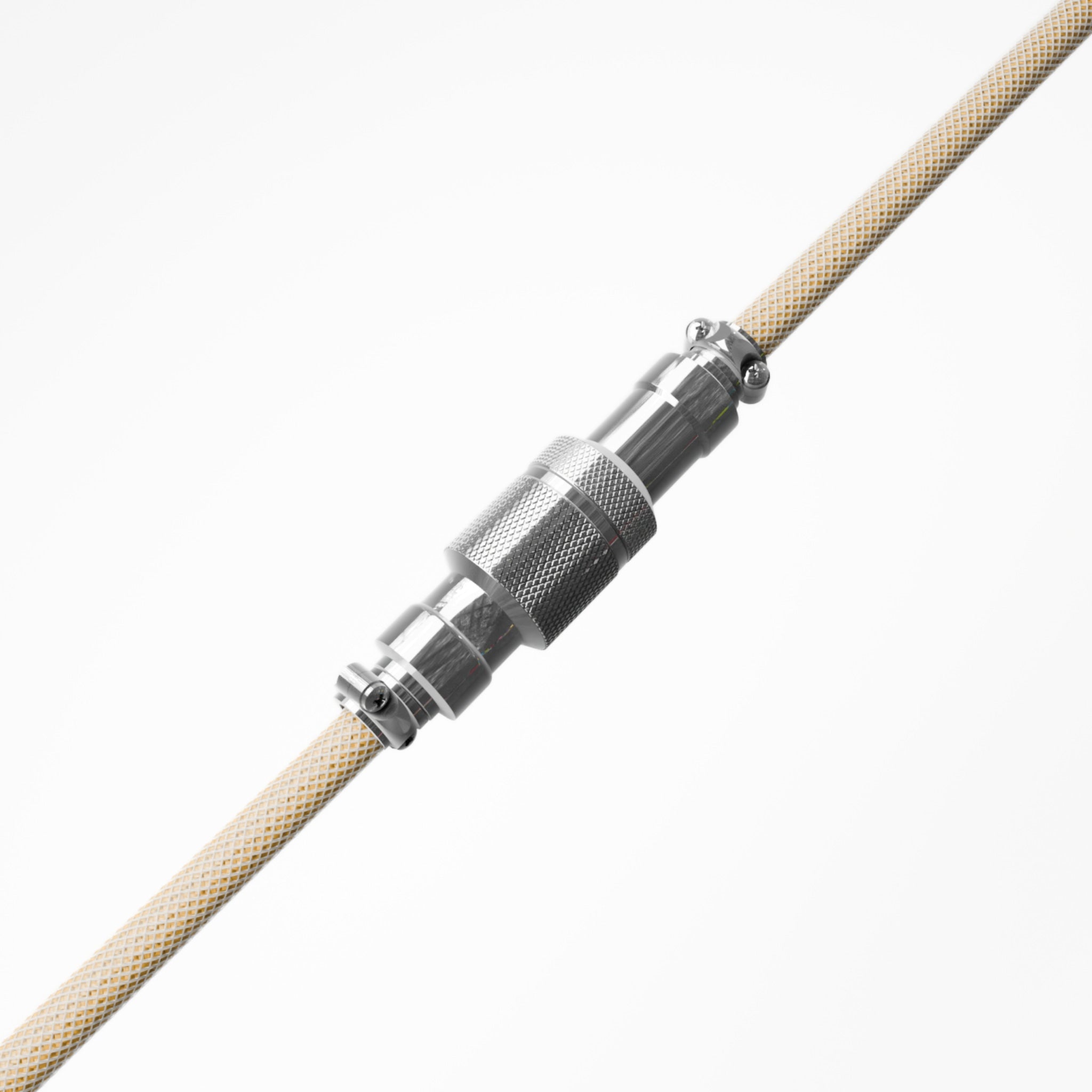 Beige Coiled Keyboard Cable