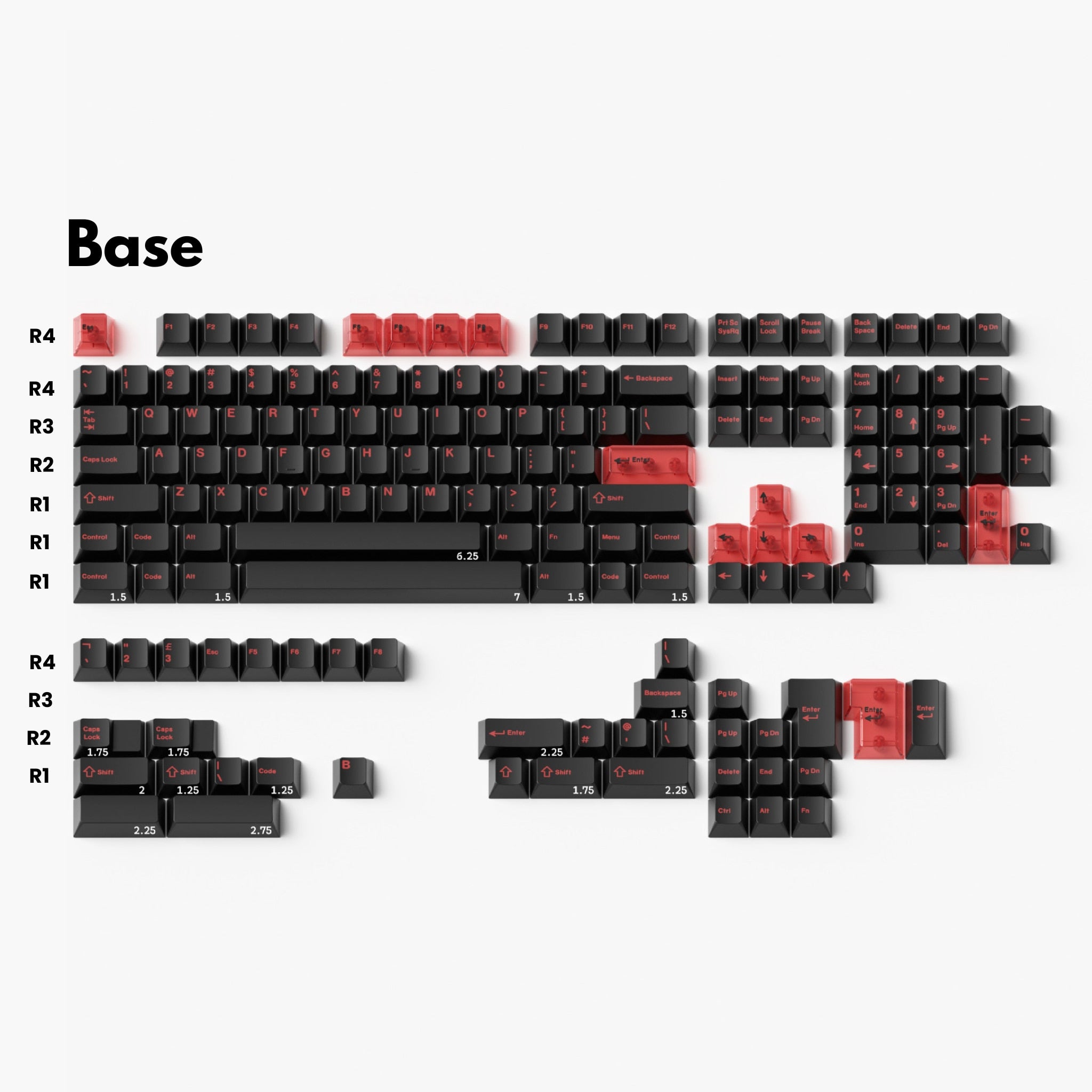 JKDK "Crimson Red" Keycap Set