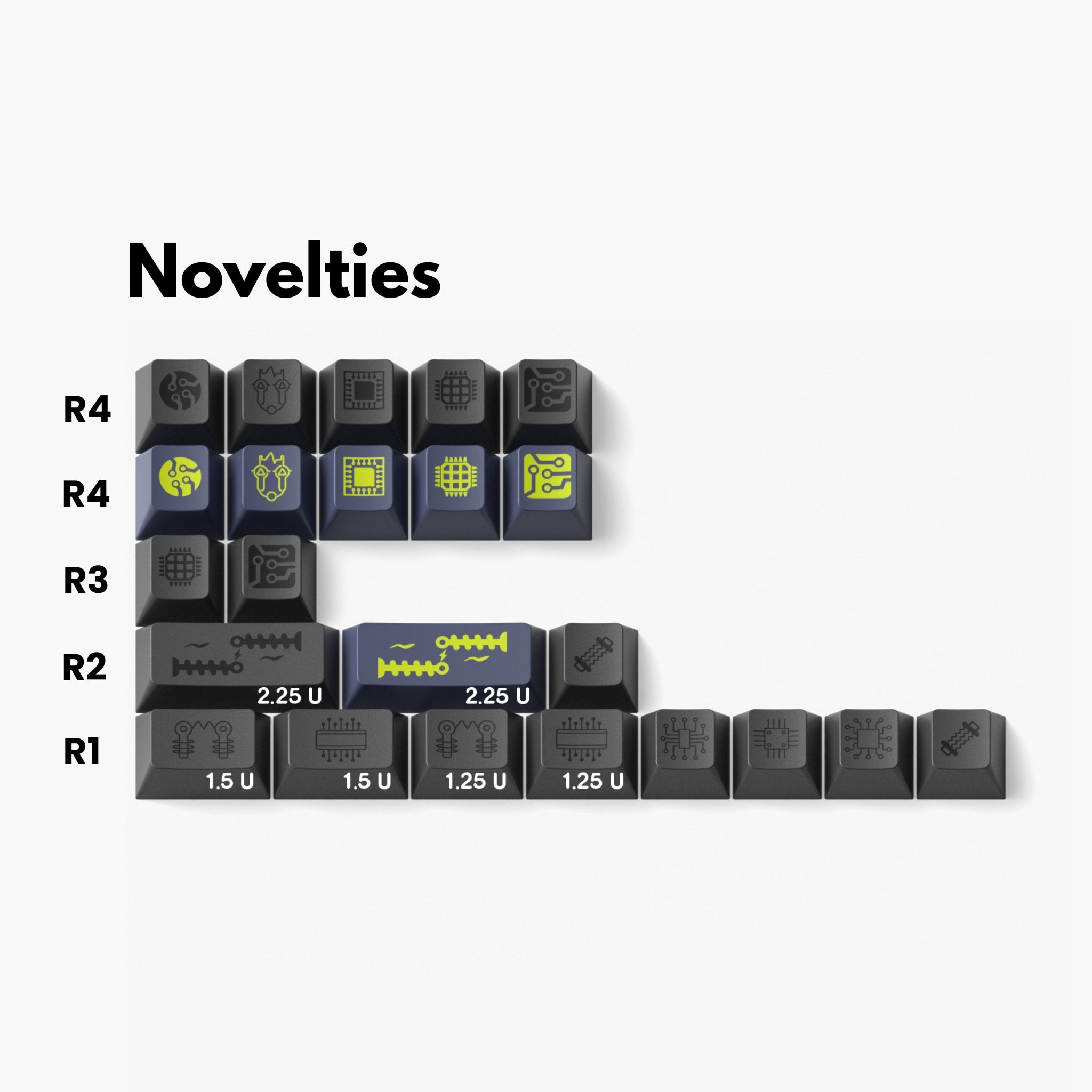 JKDK "Dark Matter" Keycap Set