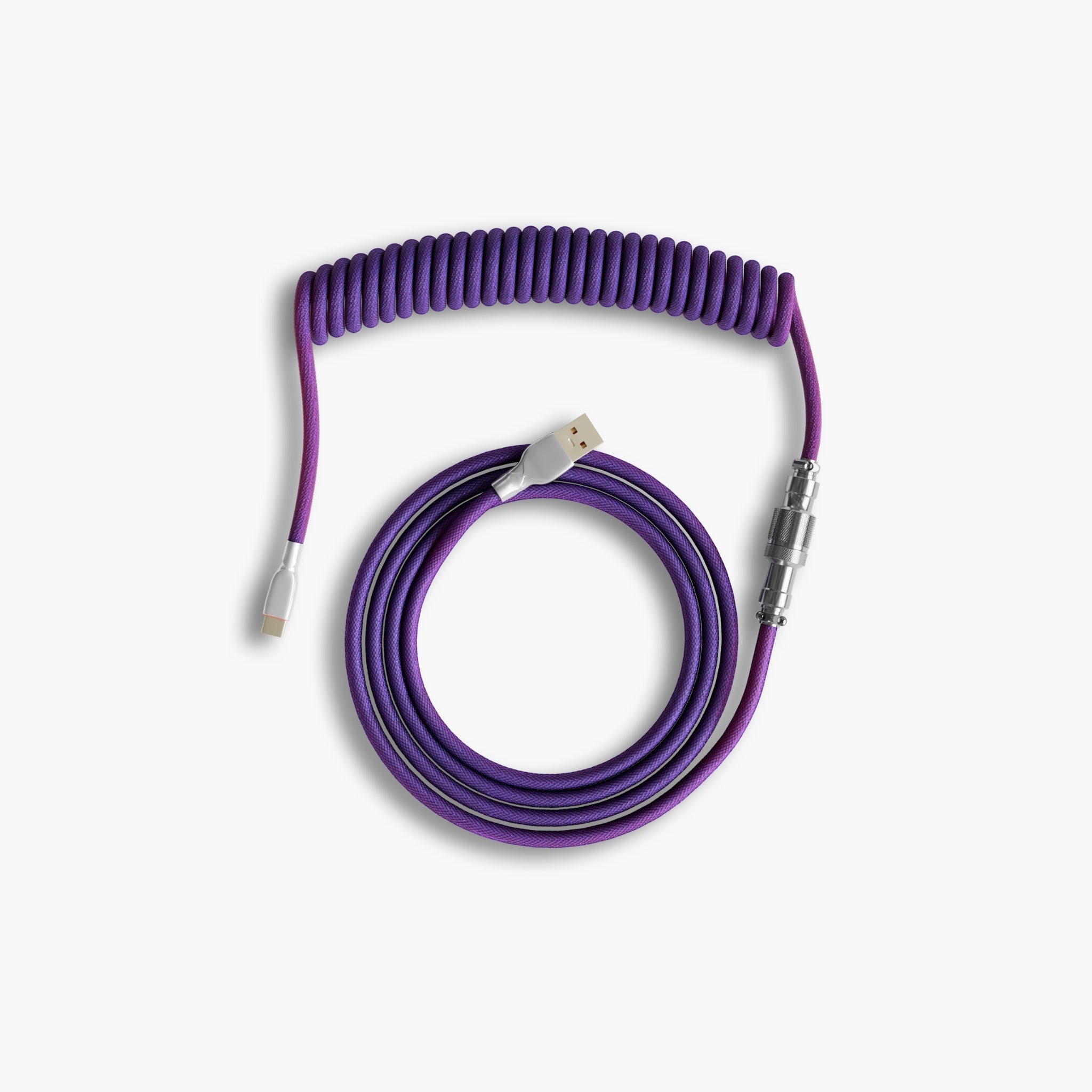 Purple Coiled Keyboard Cable