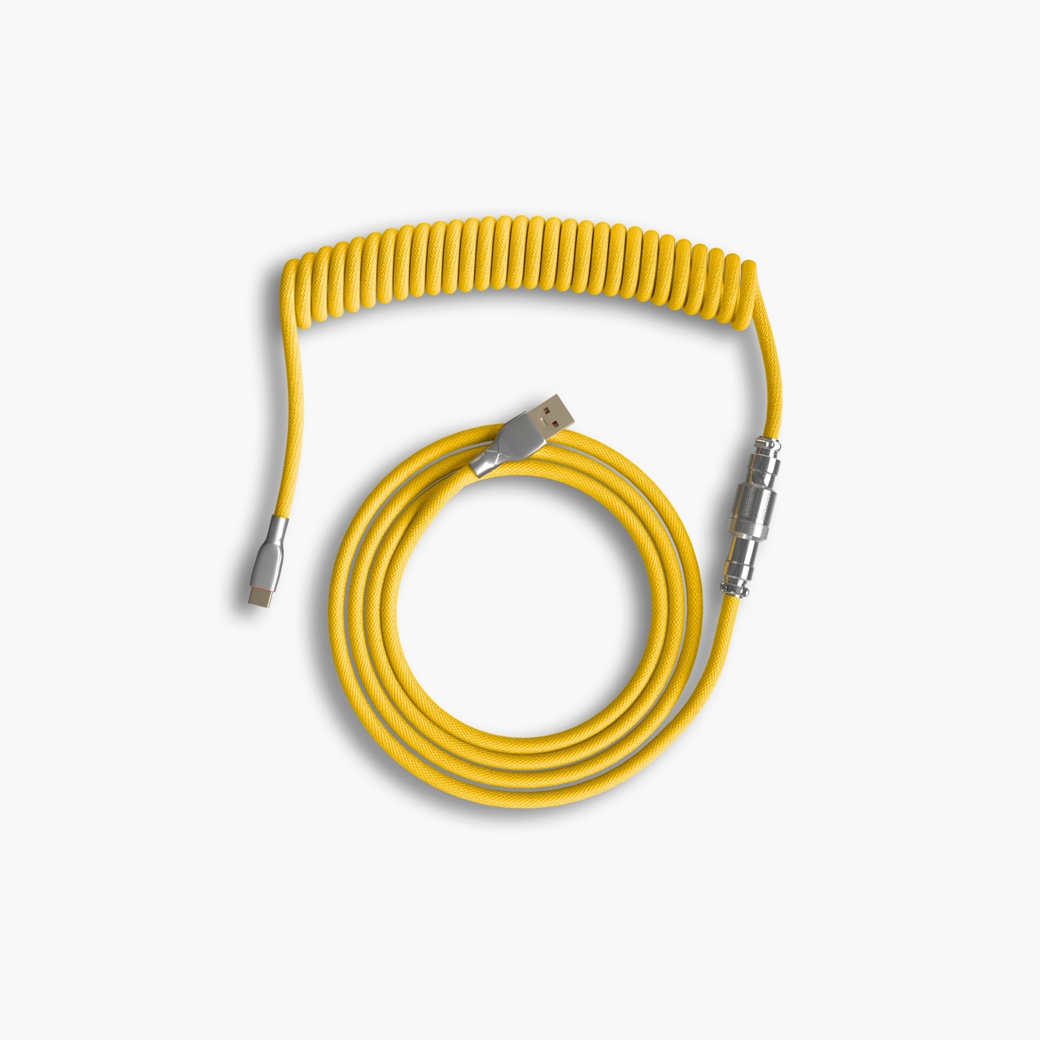 Yellow Coiled Keyboard Cable