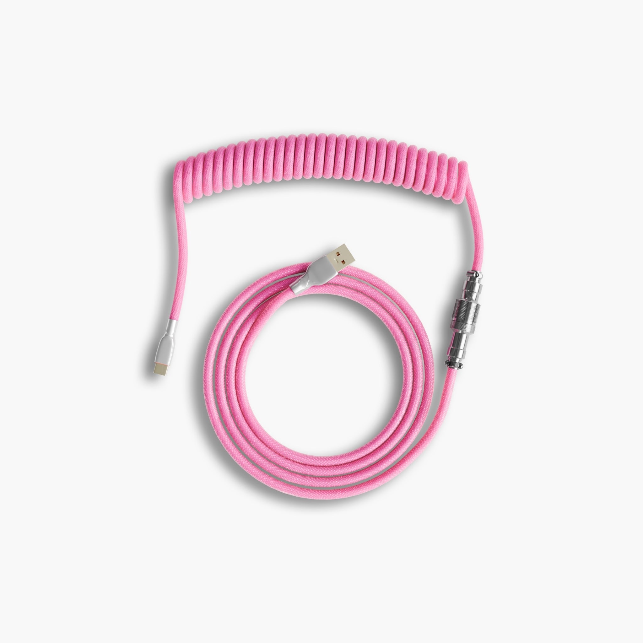 Pink Coiled Keyboard Cable