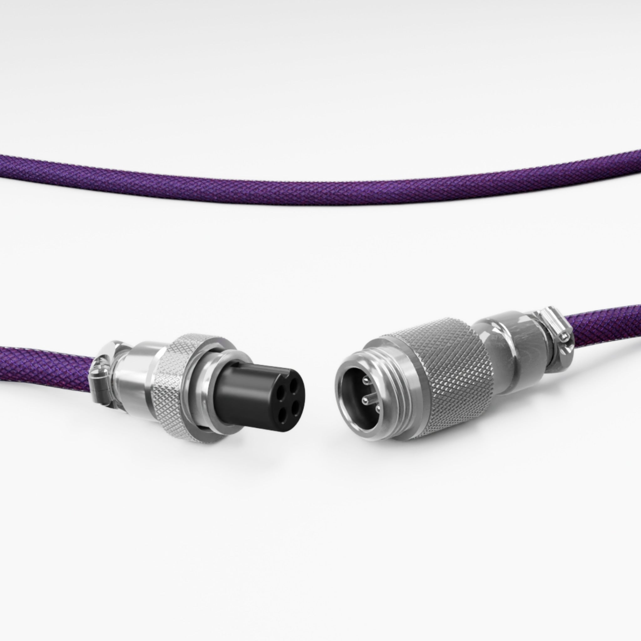 Purple Coiled Keyboard Cable