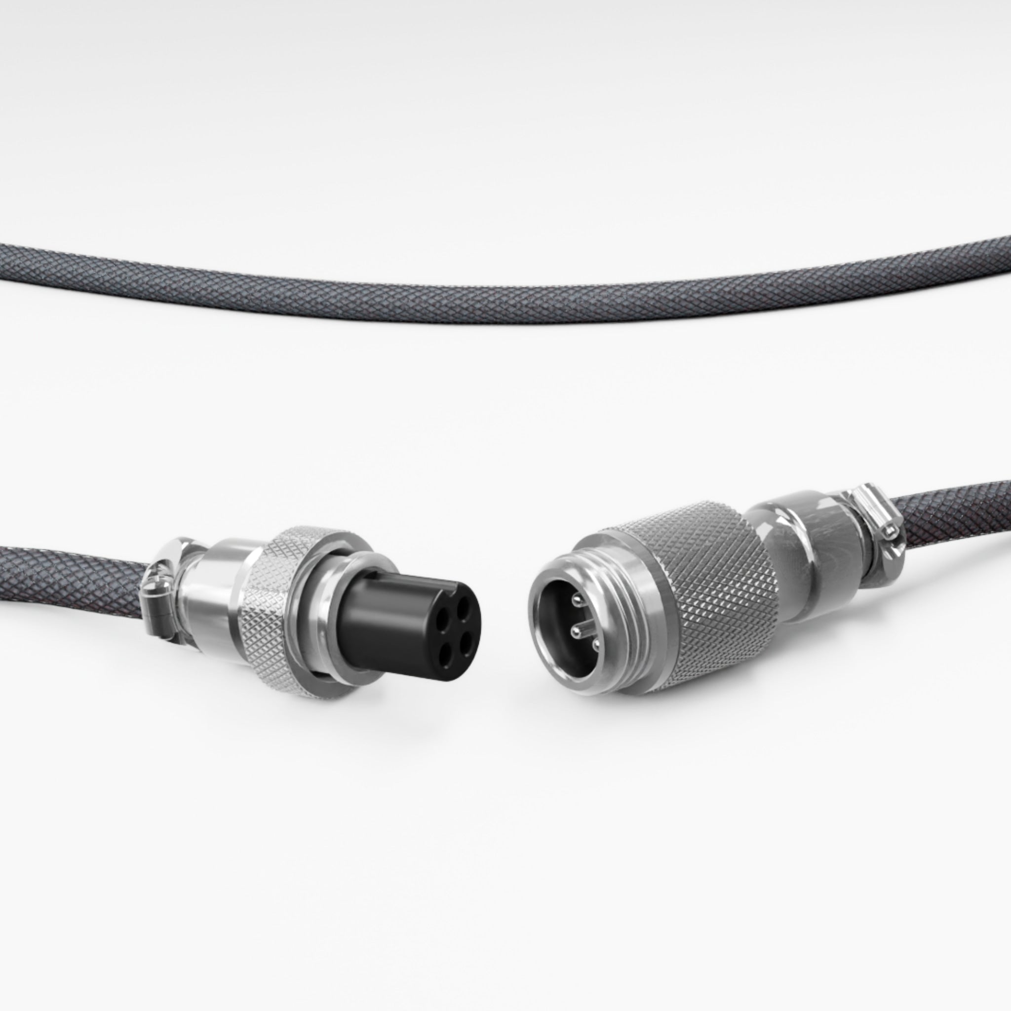 Grey Coiled Keyboard Cable