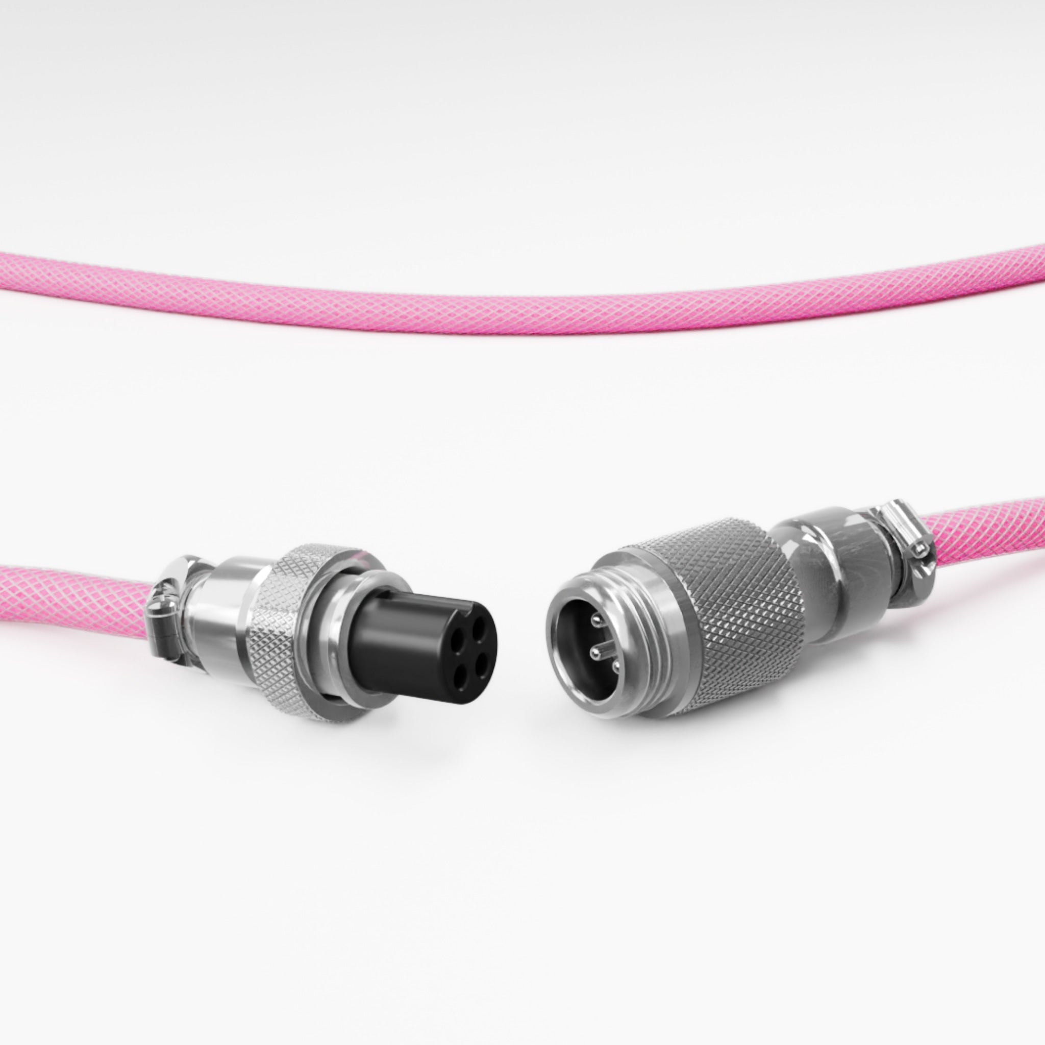 Cable de teclado enrollado rosa