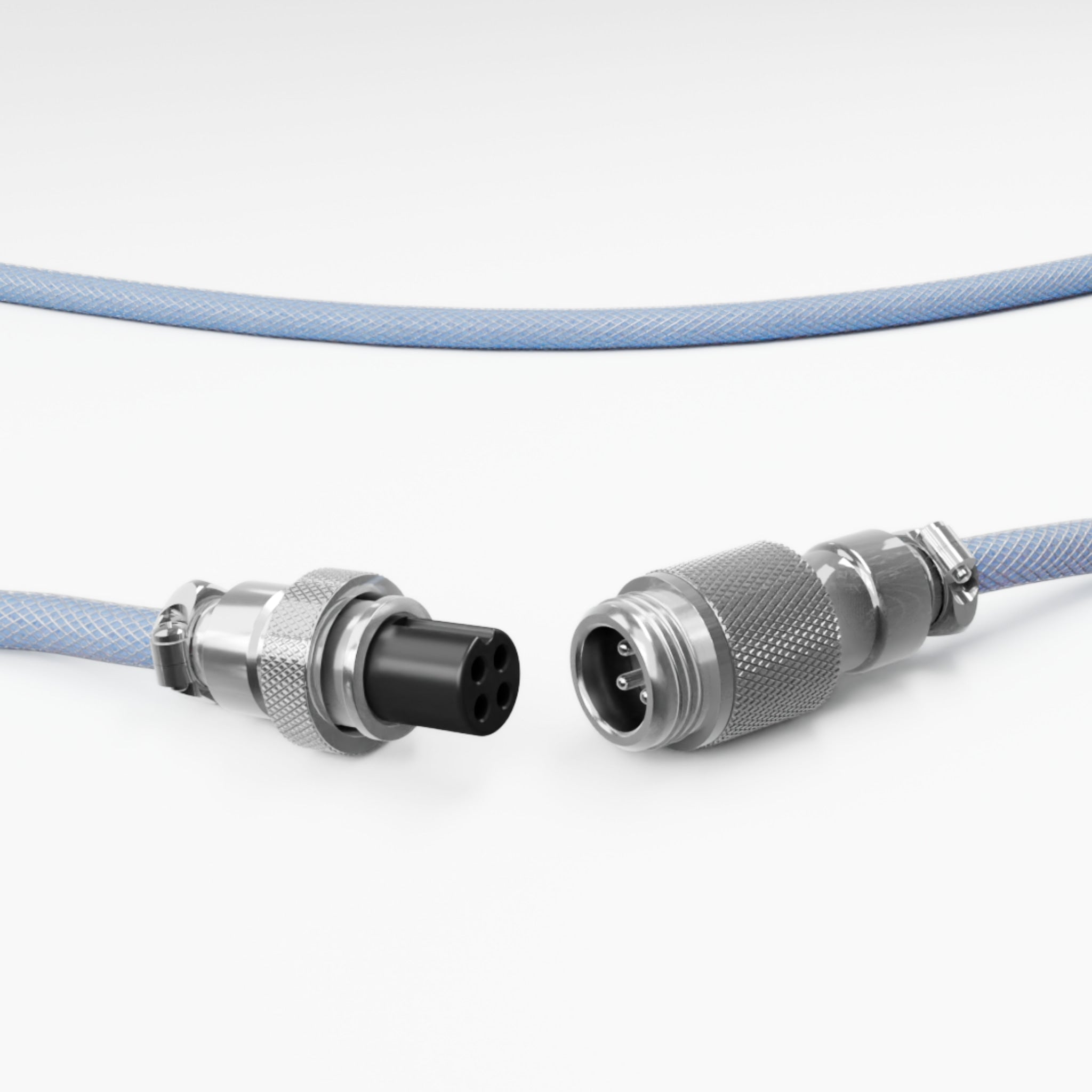 Light Blue Coiled Keyboard Cable