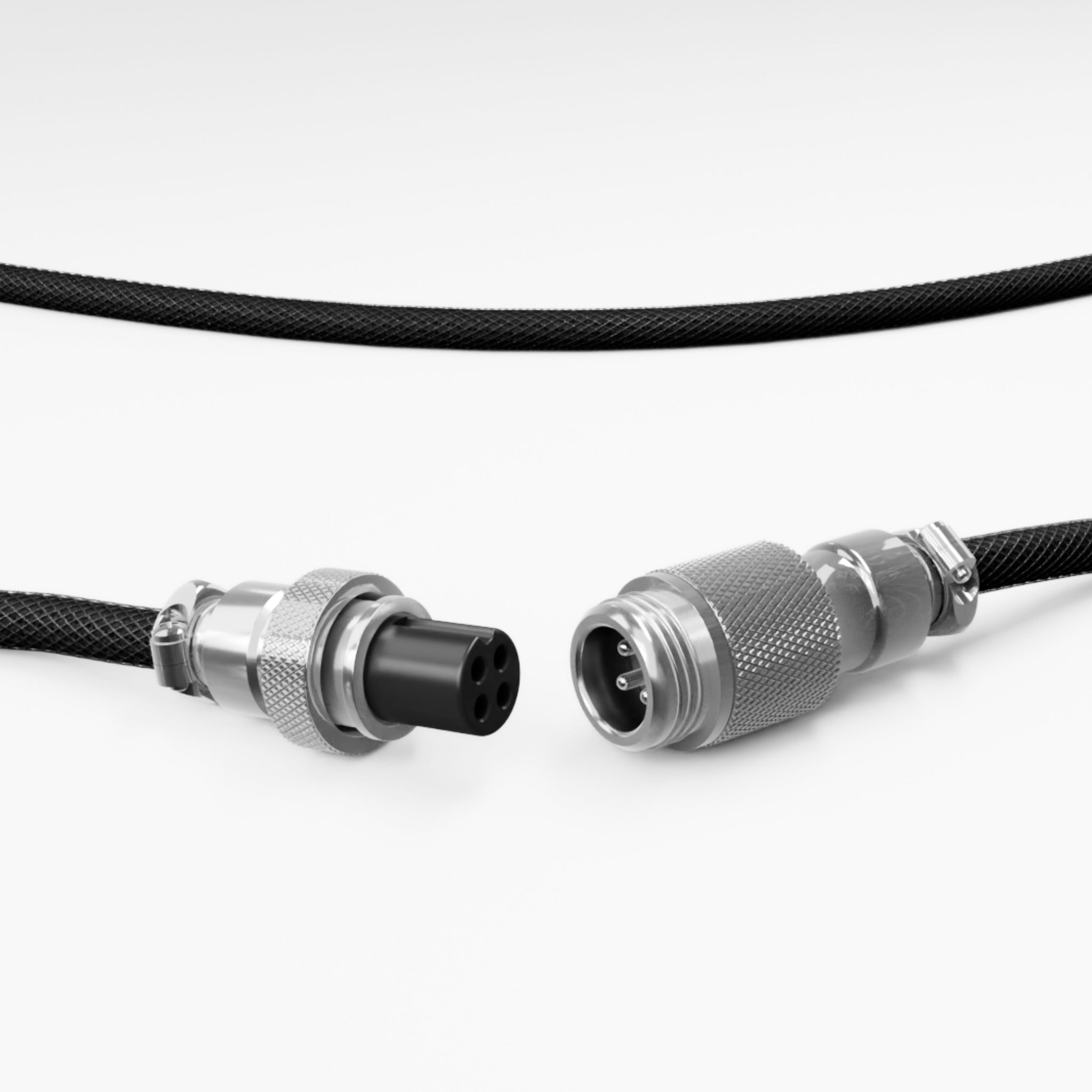 Cable de teclado negro en espiral
