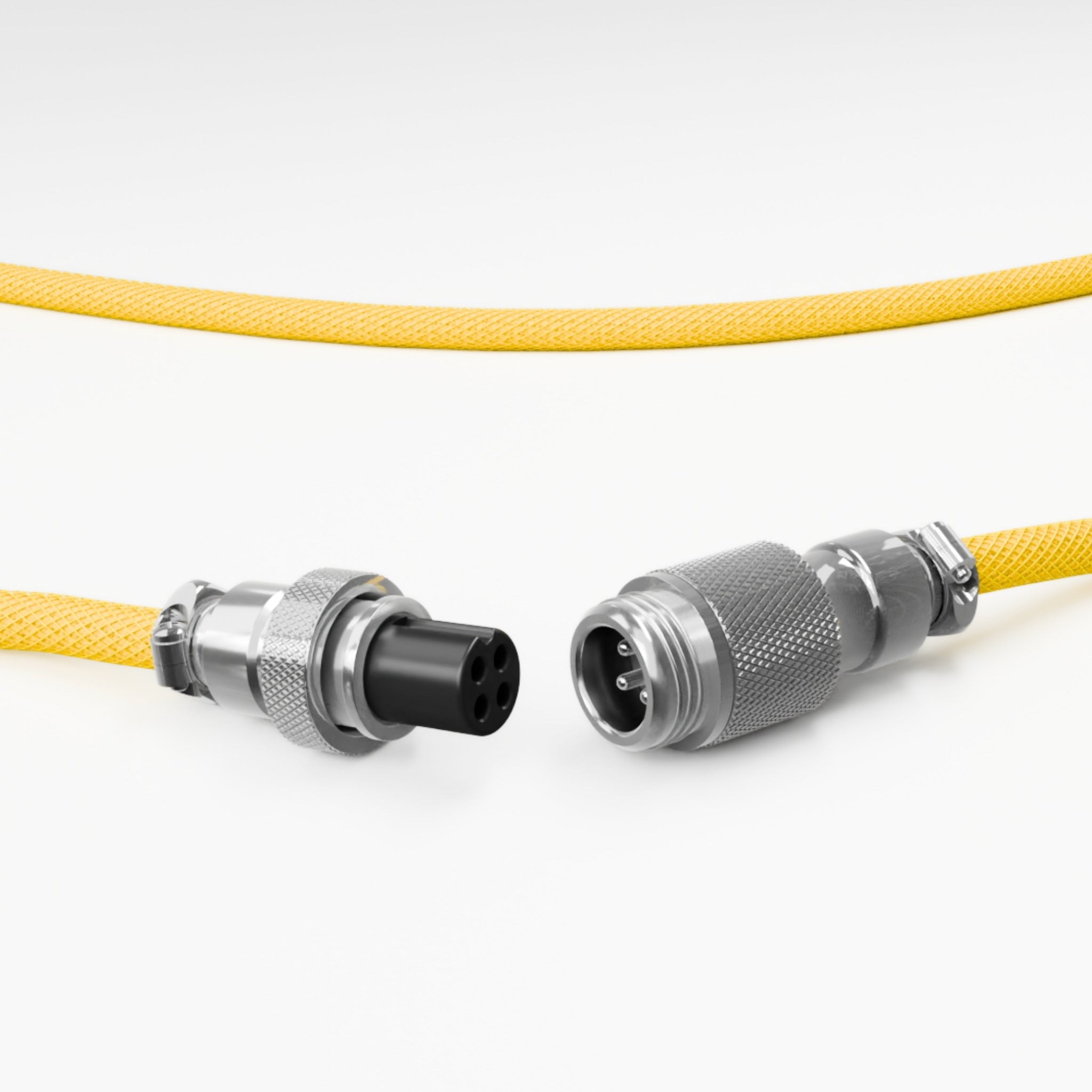 Yellow Coiled Keyboard Cable