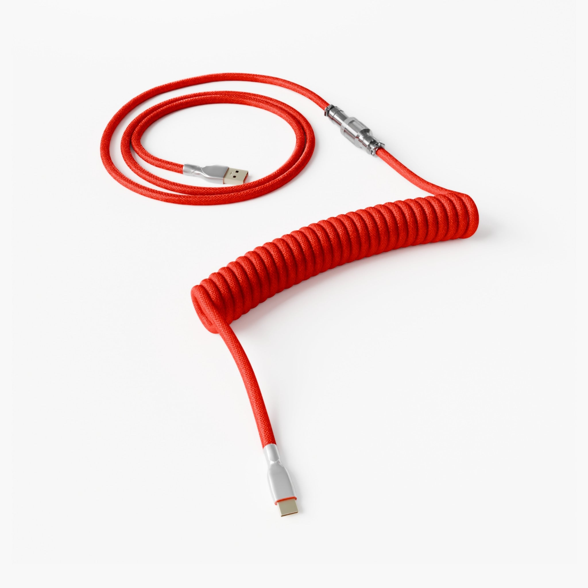 Red Coiled Keyboard Cable