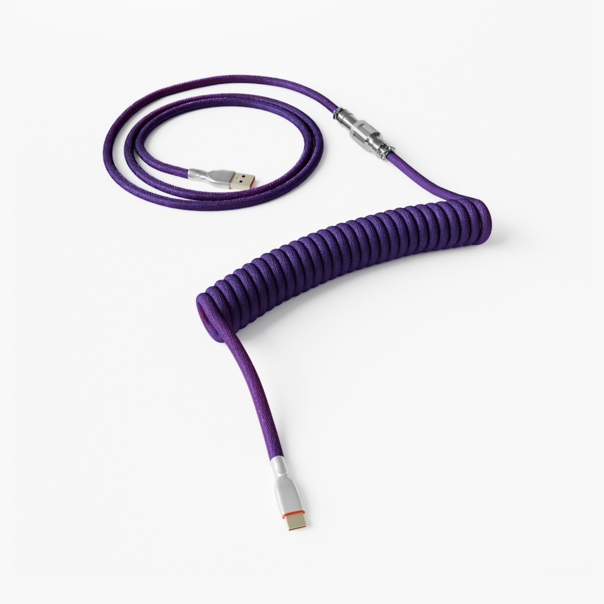 Purple Coiled Keyboard Cable