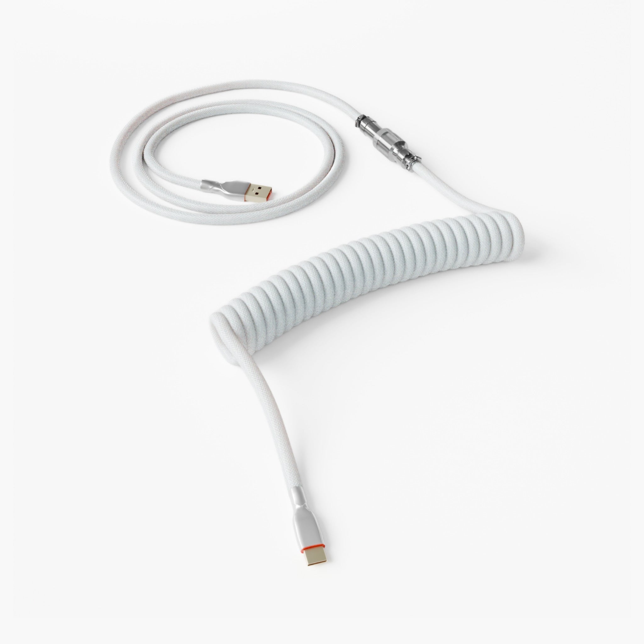 White Coiled Keyboard Cable