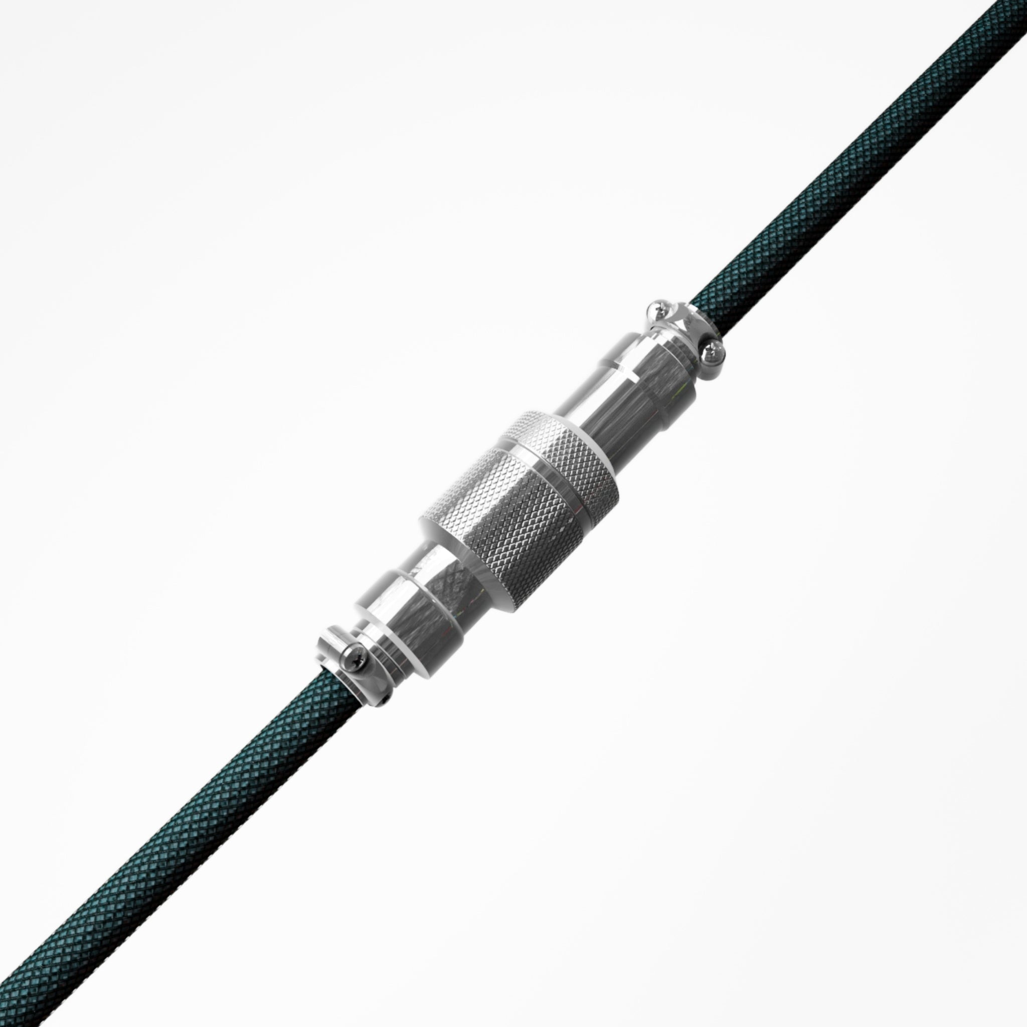 Cable de teclado enrollado cian