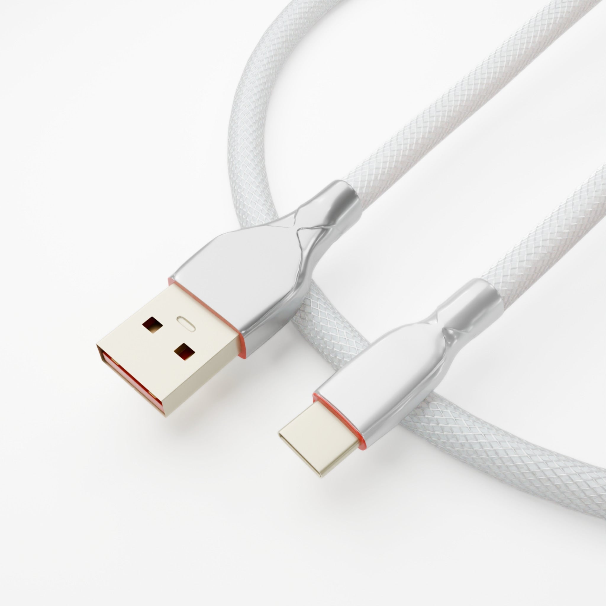 White Coiled Keyboard Cable