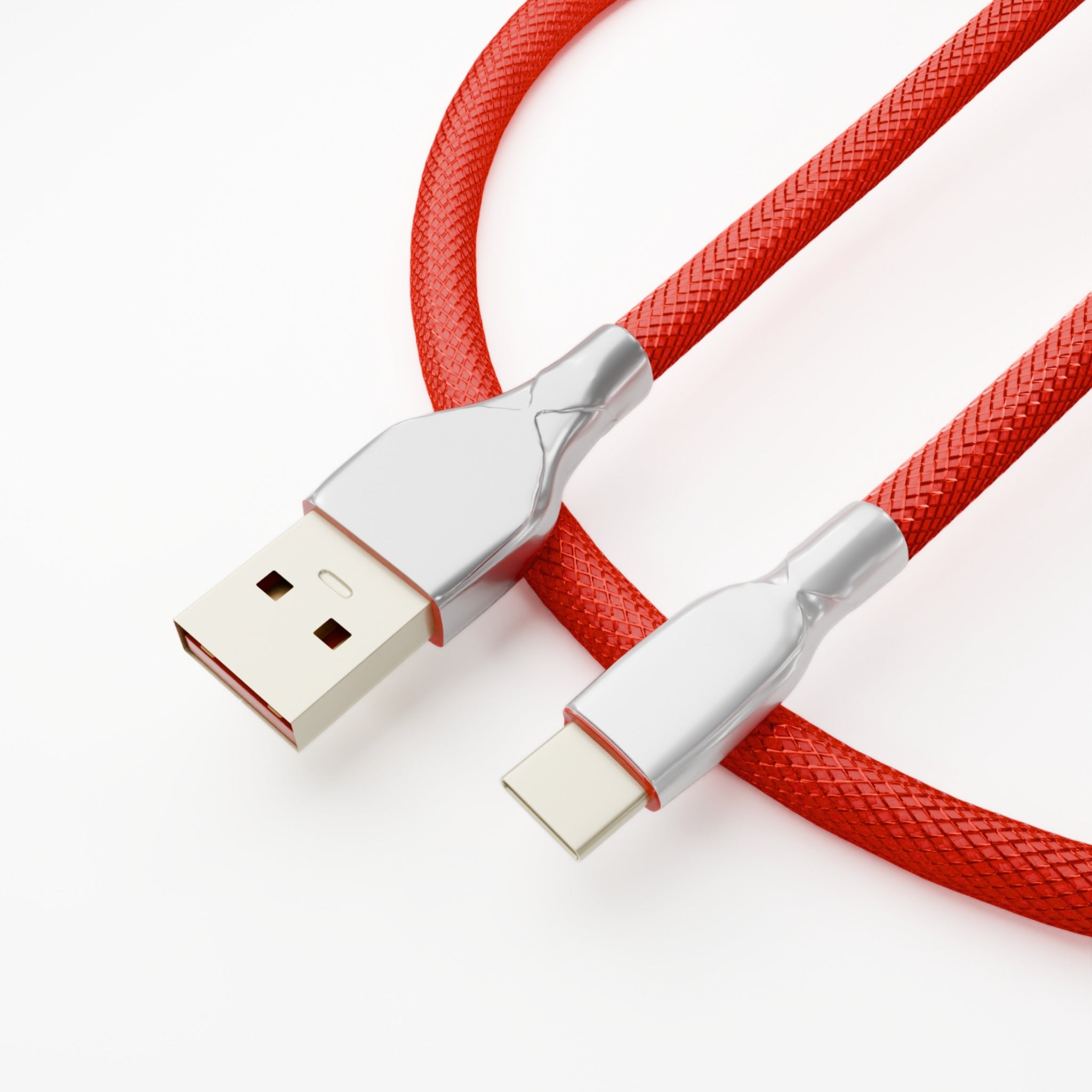 Red Coiled Keyboard Cable