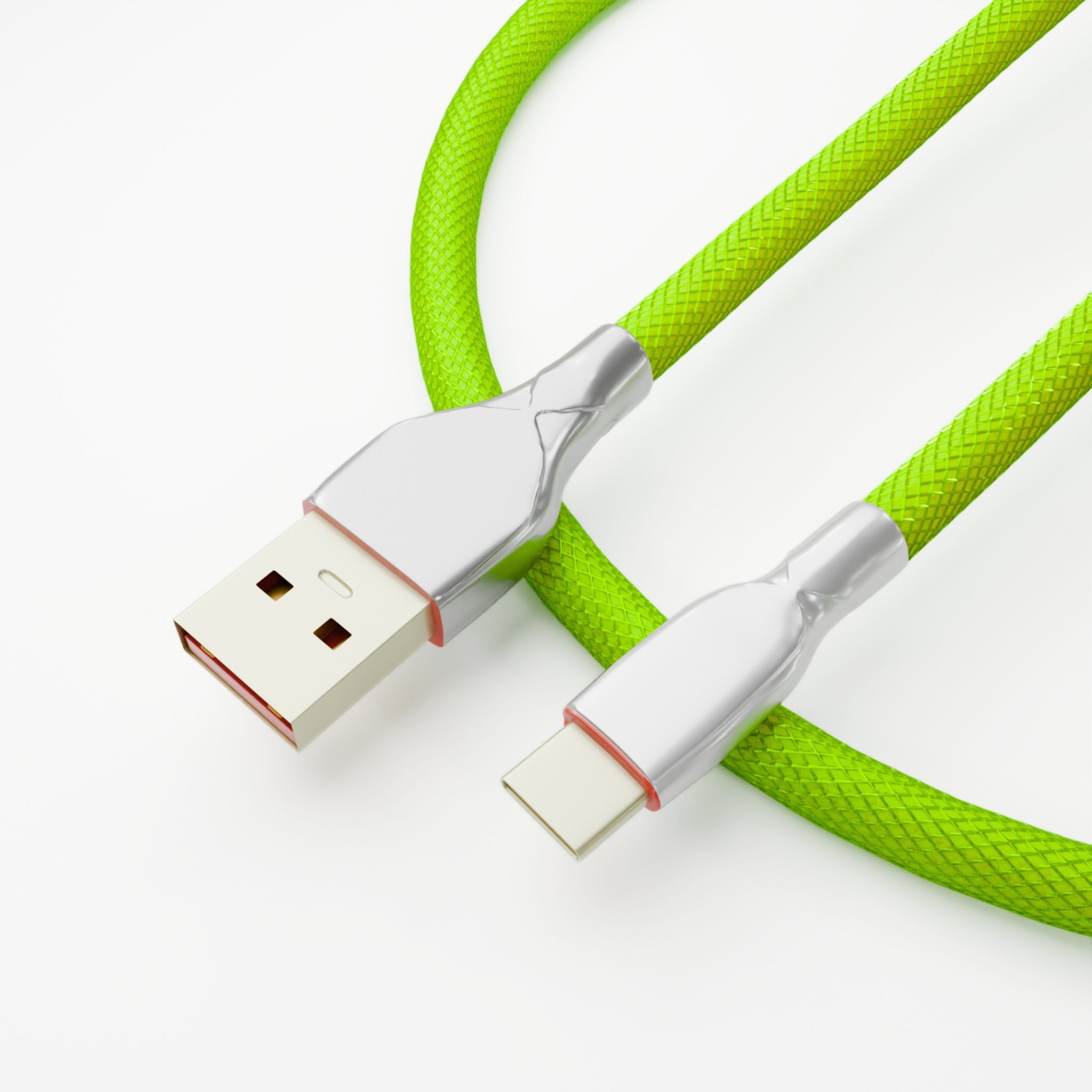 Light Green Coiled Keyboard Cable
