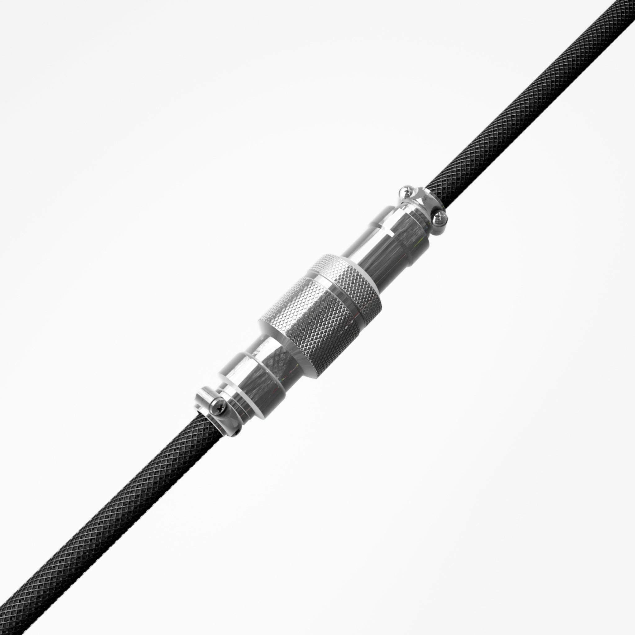 Cable de teclado negro en espiral