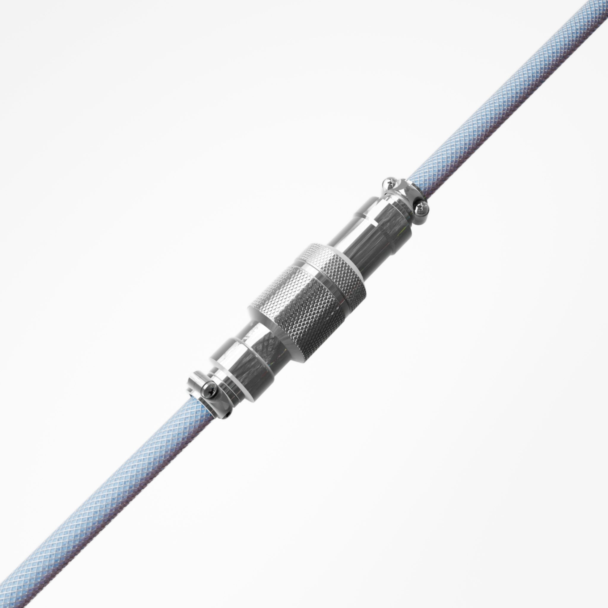 Light Blue Coiled Keyboard Cable