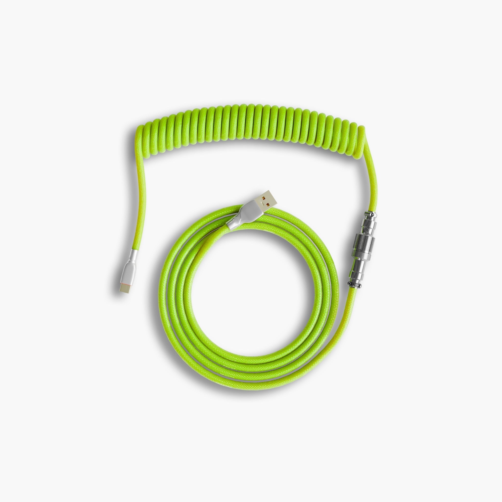 Light Green Coiled Keyboard Cable
