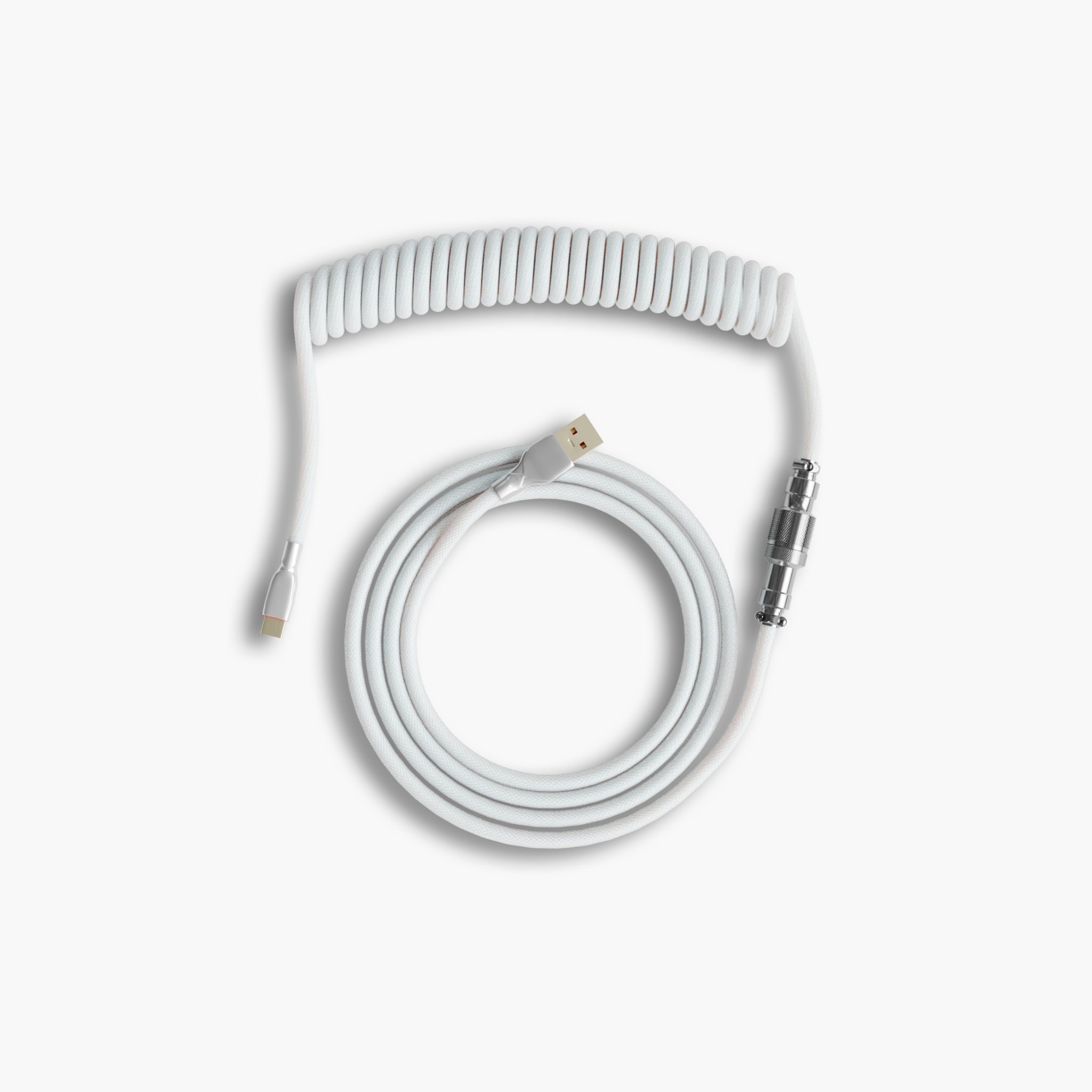 White Coiled Keyboard Cable