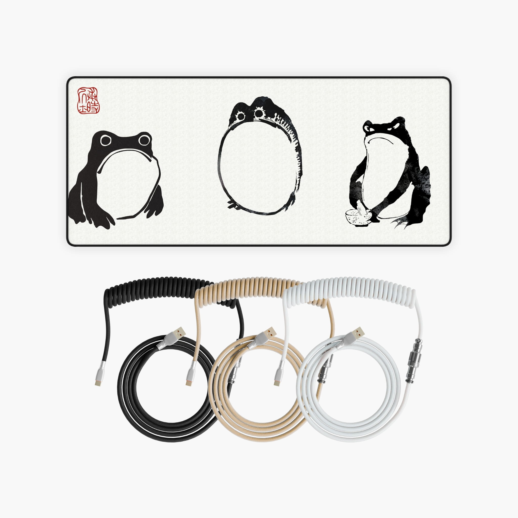 Pack de alfombrilla de ratón + cable en espiral