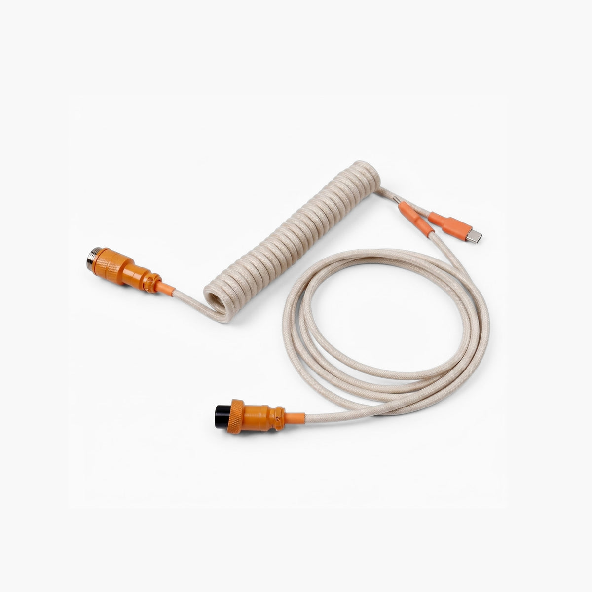 Dune Beige Coiled Keyboard Cable