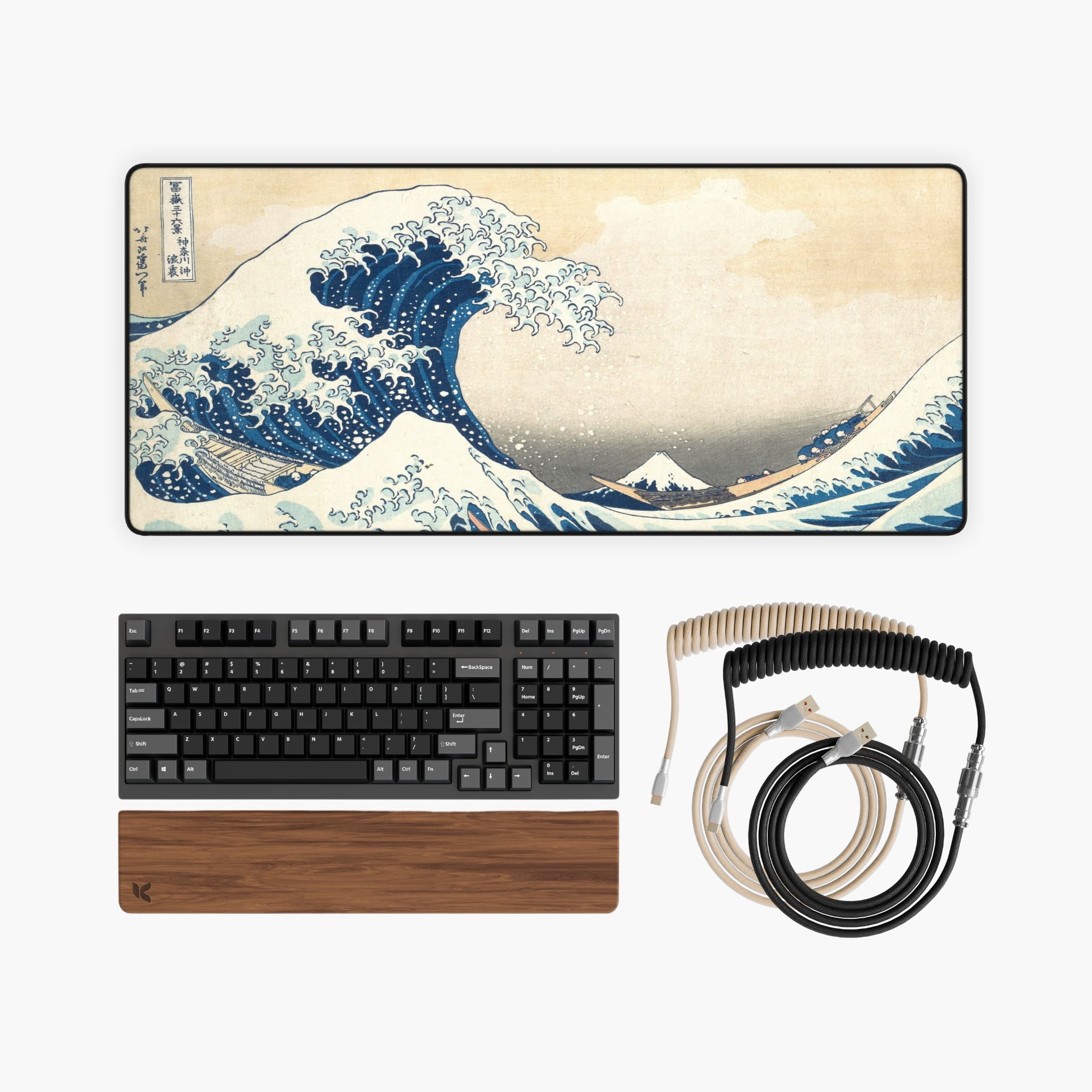 Mousepad + Wrist Rest + Cable Bundle