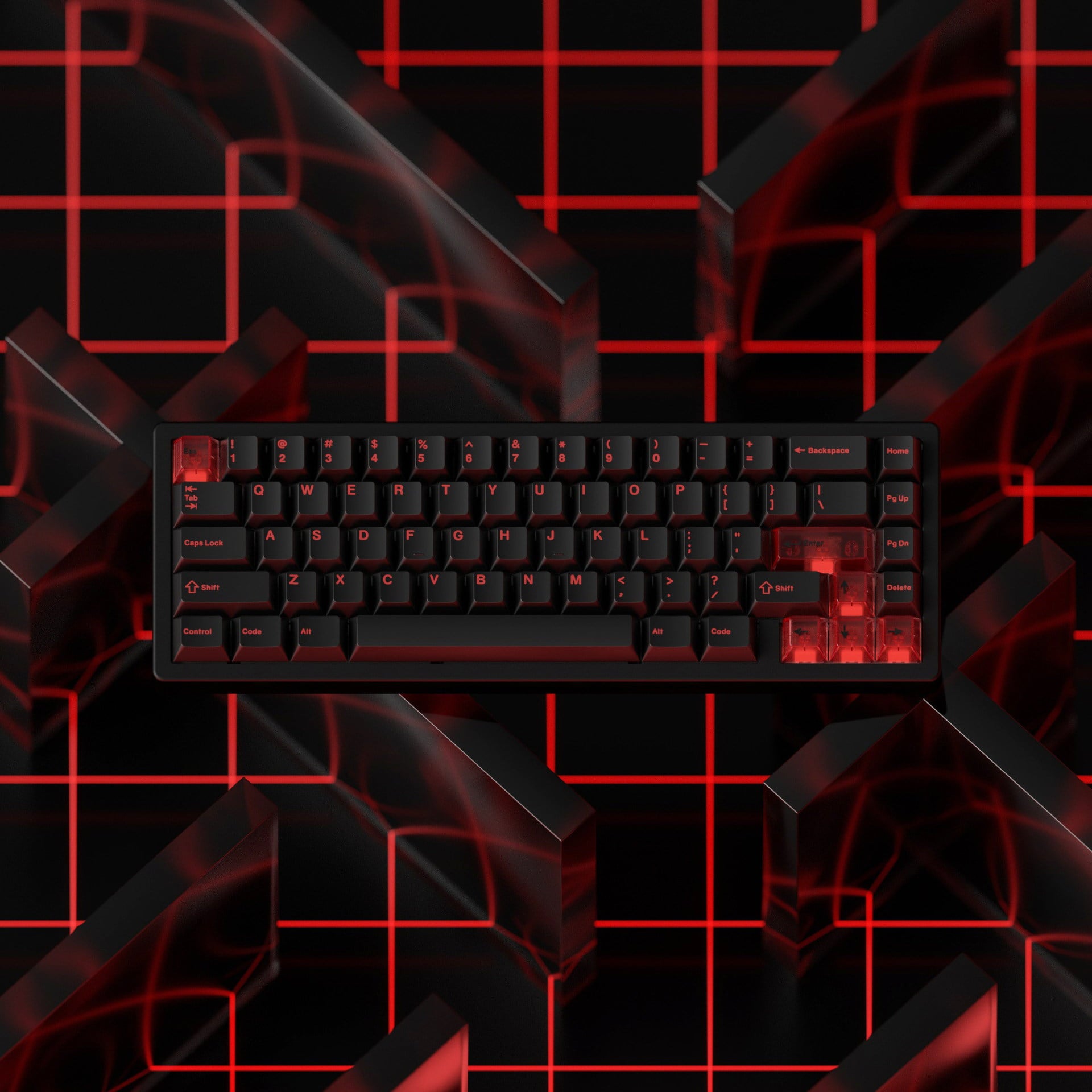 JKDK "Crimson Red" Keycap Set