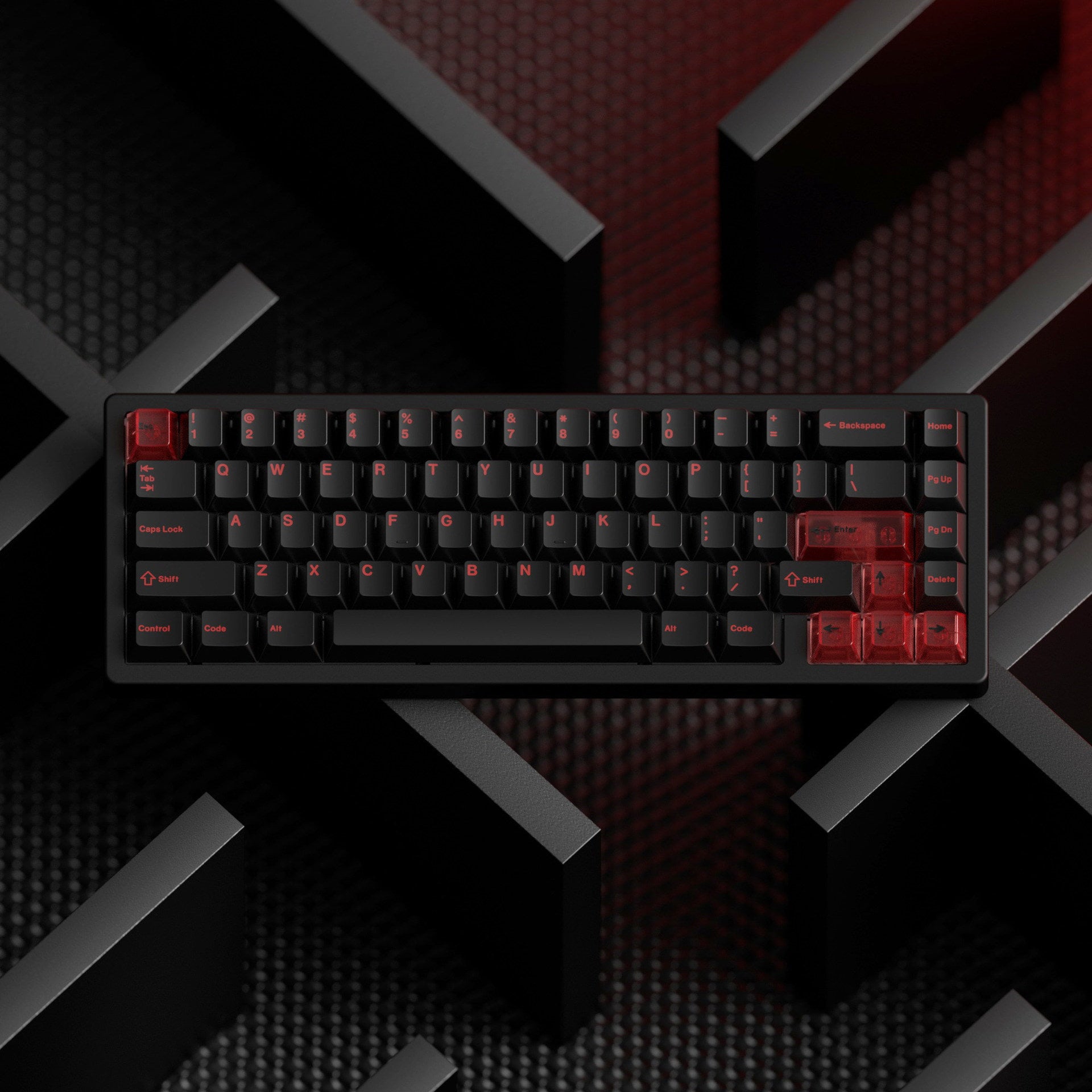 JKDK "Crimson Red" Keycap Set