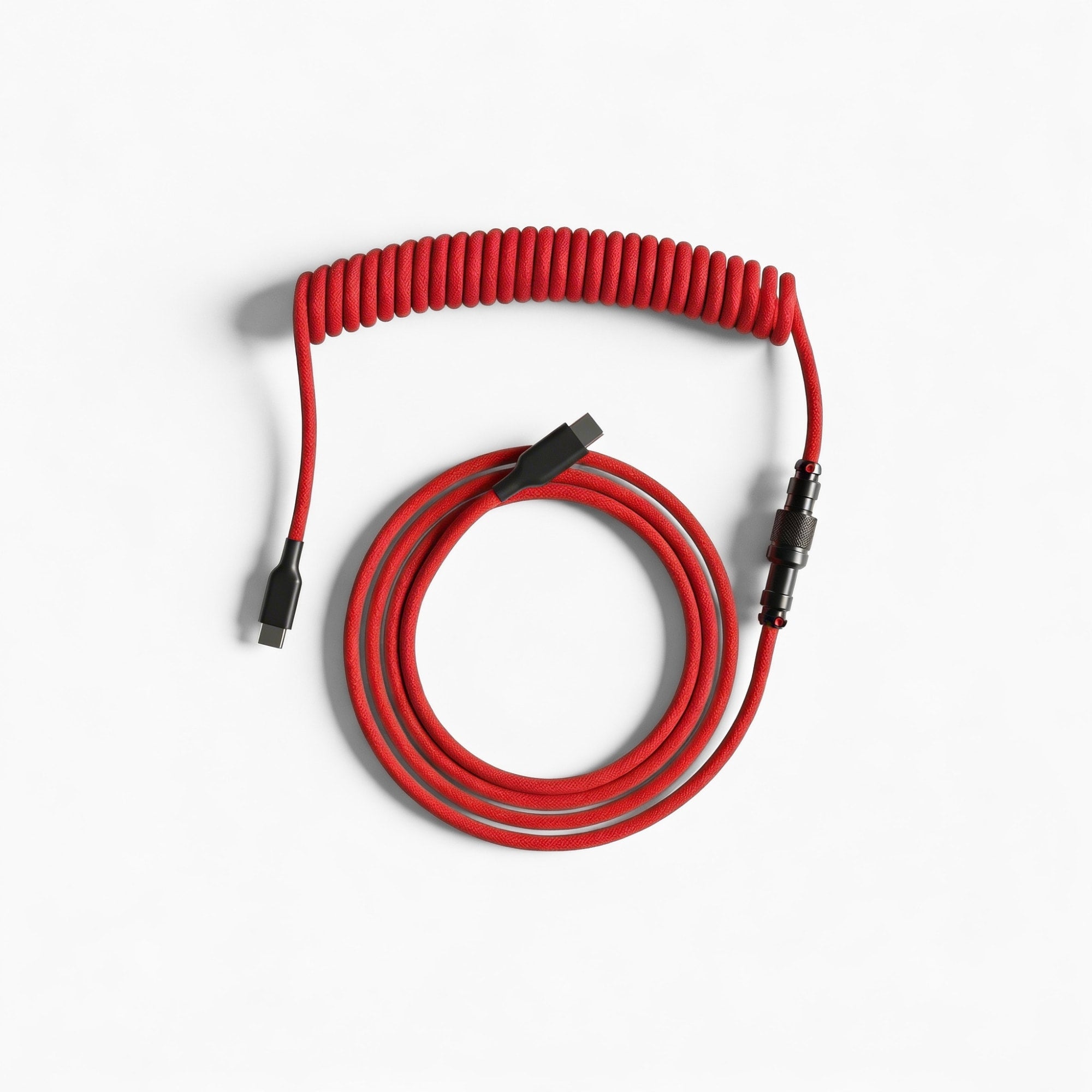 Red & Black Coiled Keyboard Cable