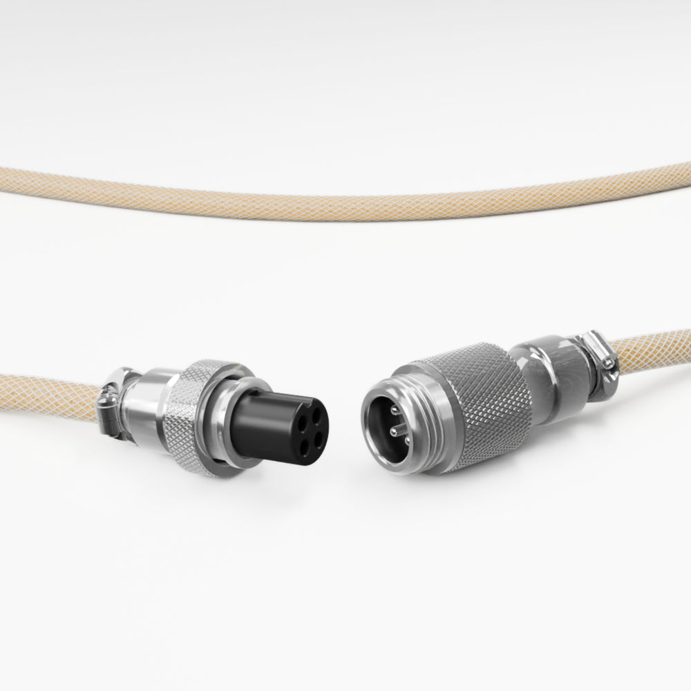 Beige Coiled Keyboard Cable