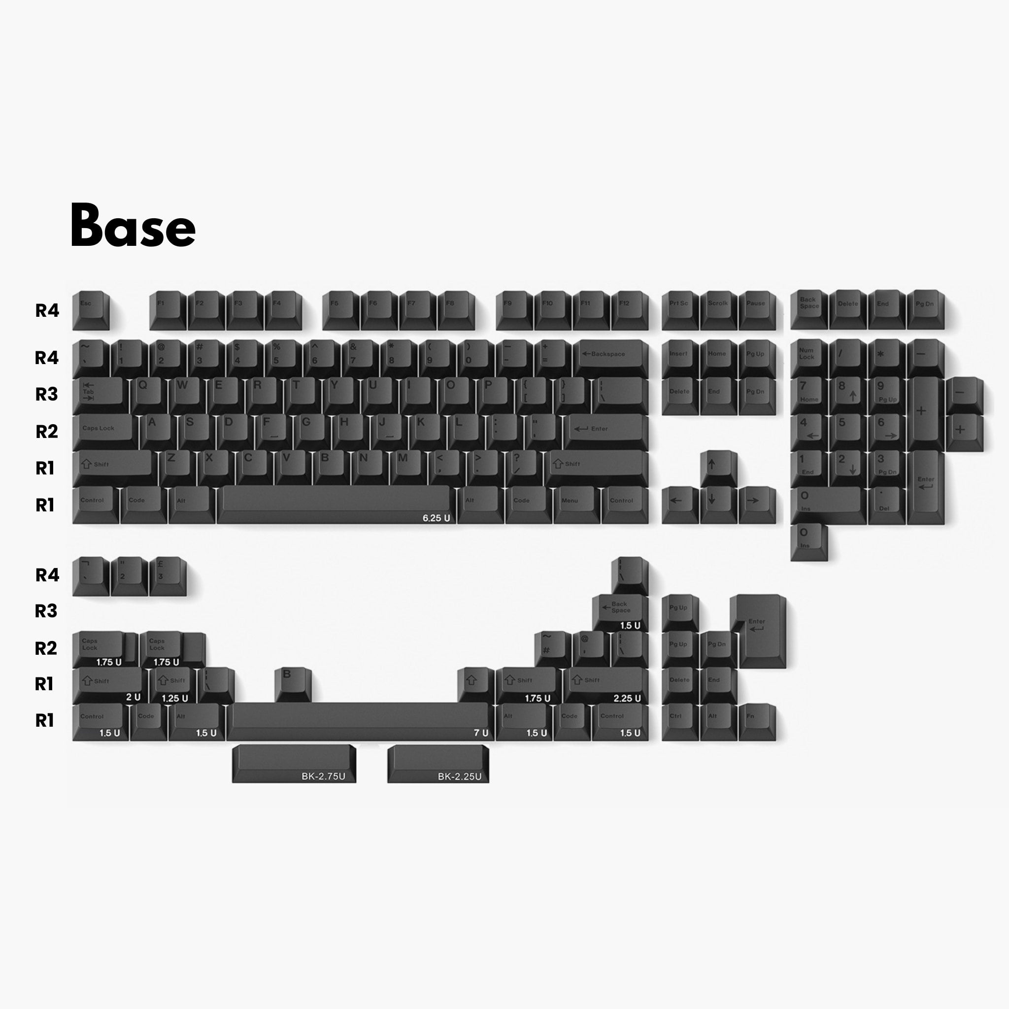 JKDK "Dark Matter" Keycap Set